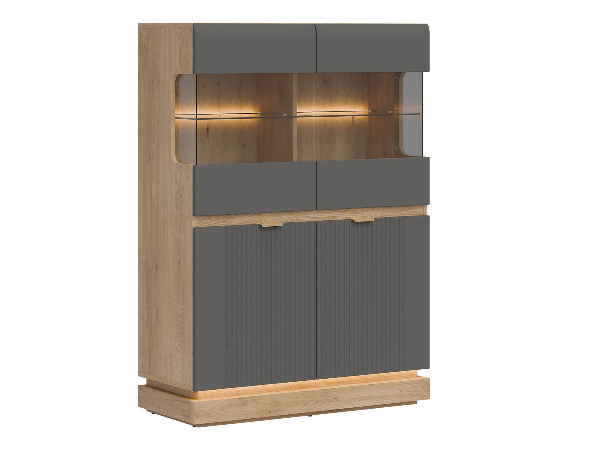 Sideboard Teselbu 105 (Grey + Oak)