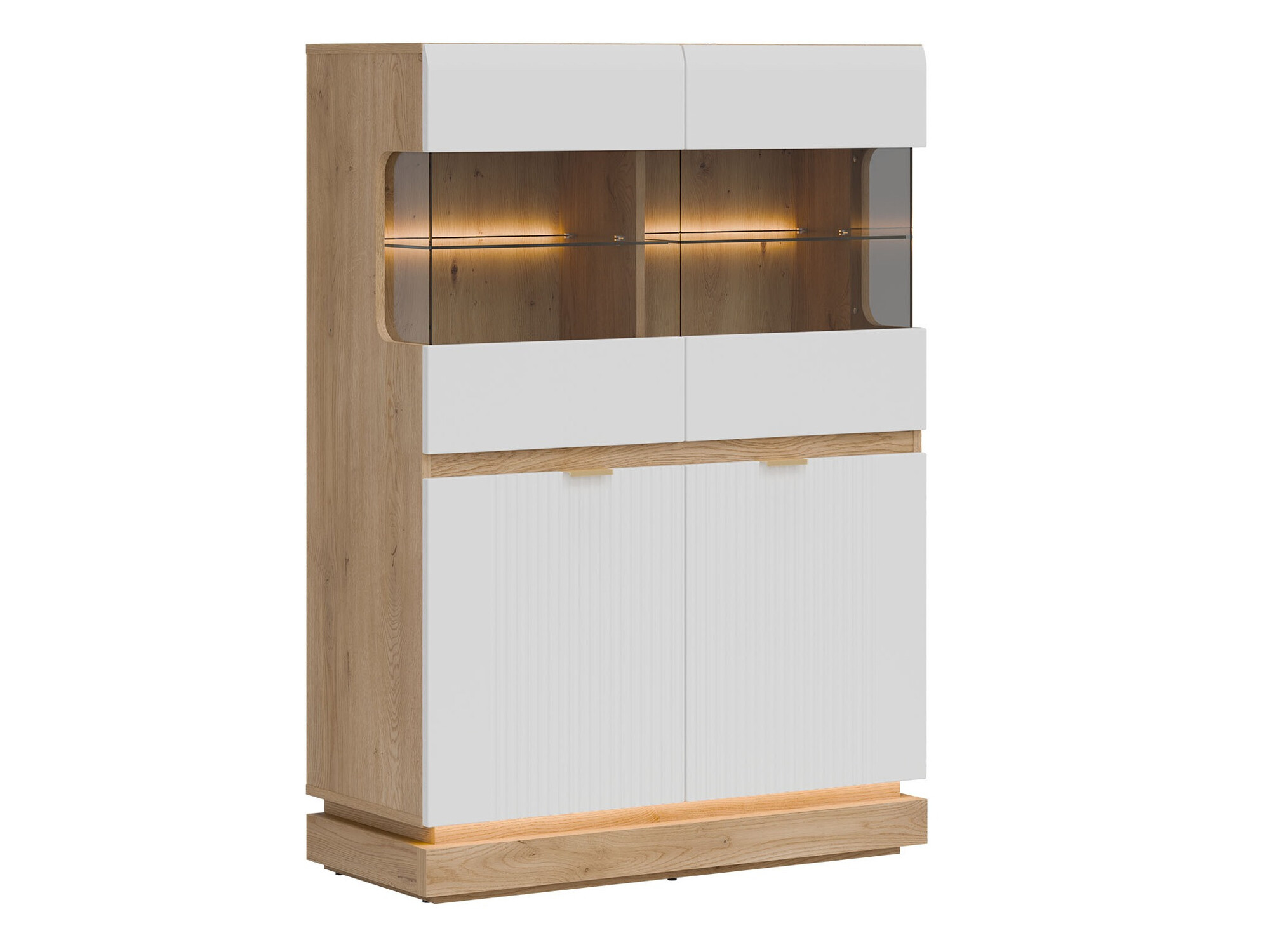 Sideboard Teselbu 105 (White + Oak)