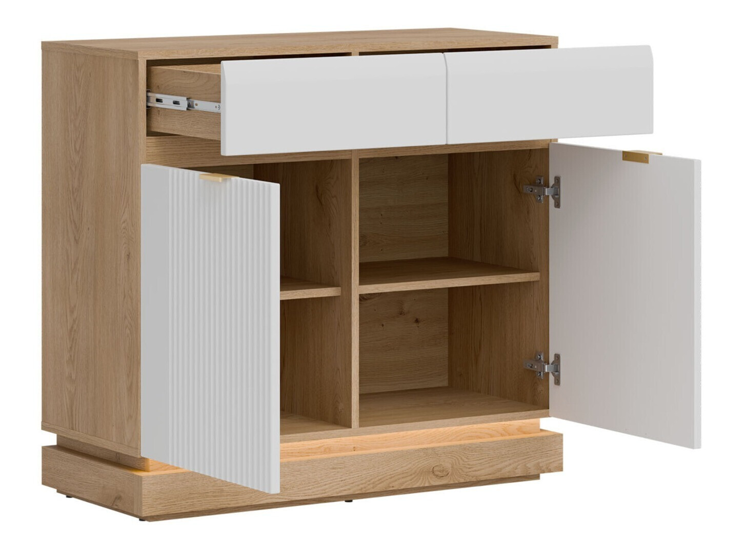 Συρταριέρα Teselbu 102 (Άσπρο + Δρυς)