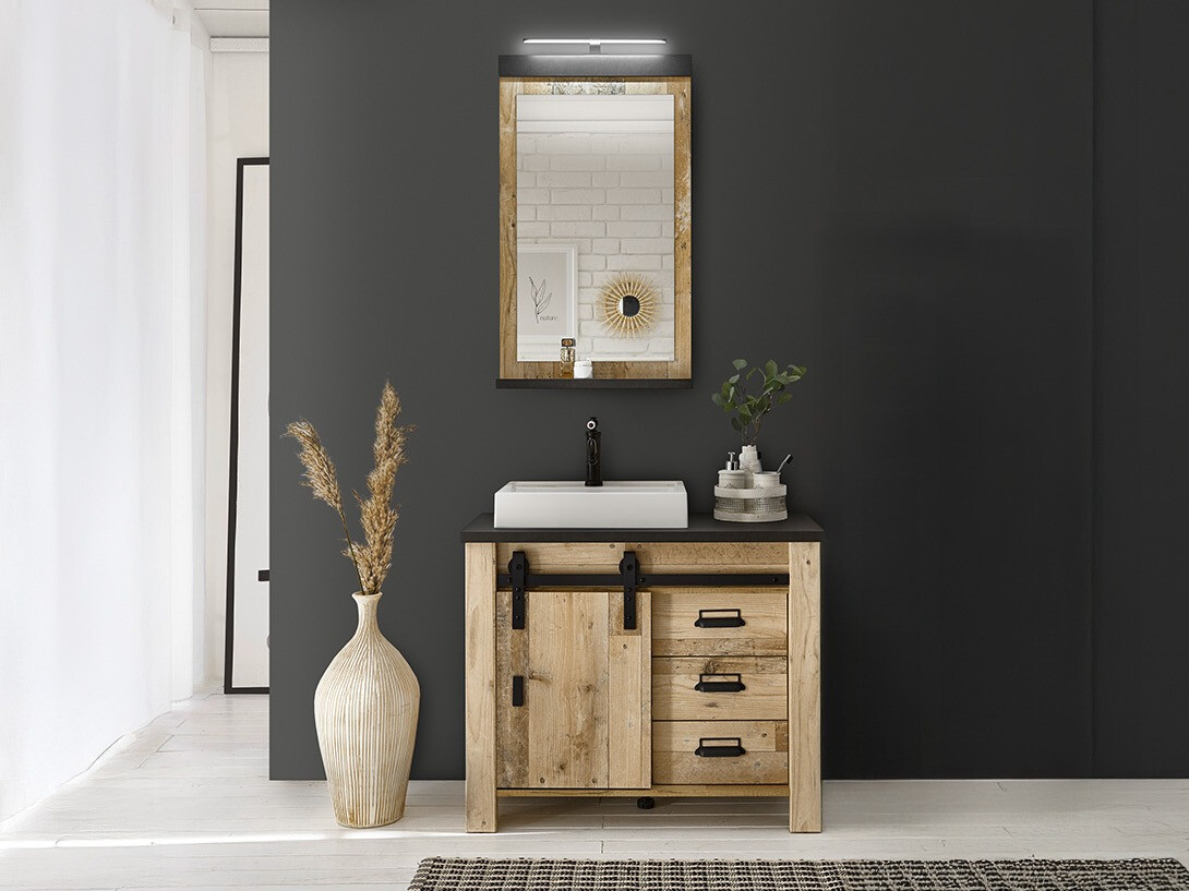 Bathroom set Cirtale 136 (Aged wood + Anthracite)