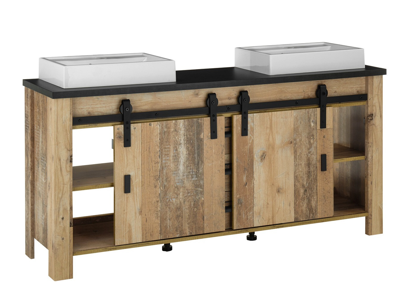 Bathroom set Cirtale 137 (Aged wood + Anthracite)
