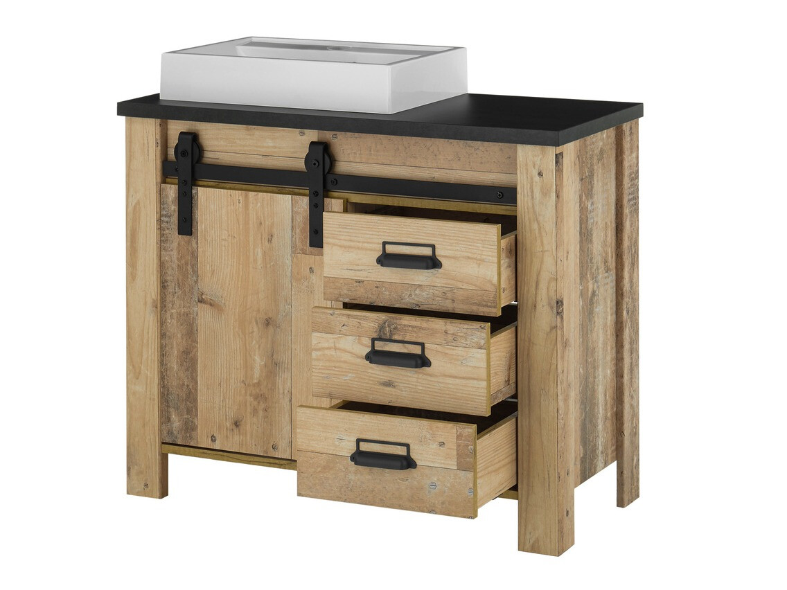 Bathroom set Cirtale 139 (Aged wood + Anthracite)