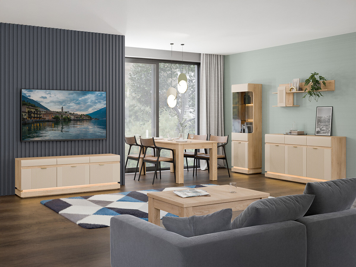 Bookcase Teselbu 109 (Cashmere + Oak)