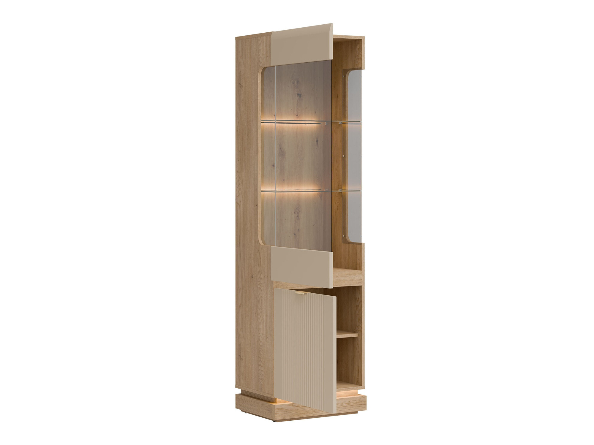 Bookcase Teselbu 109 (Cashmere + Oak)