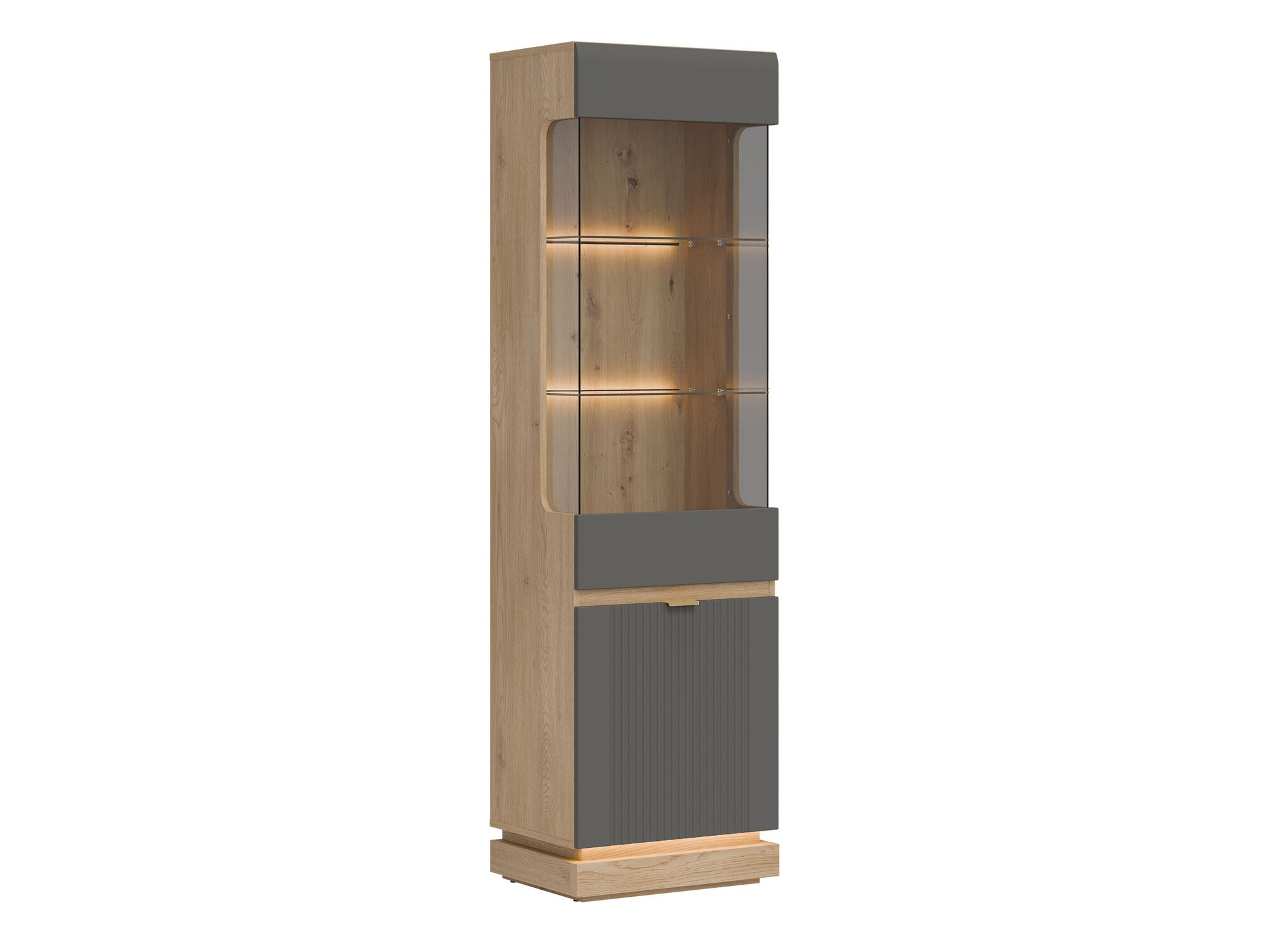 Bookcase Teselbu 109 (Grey + Oak)