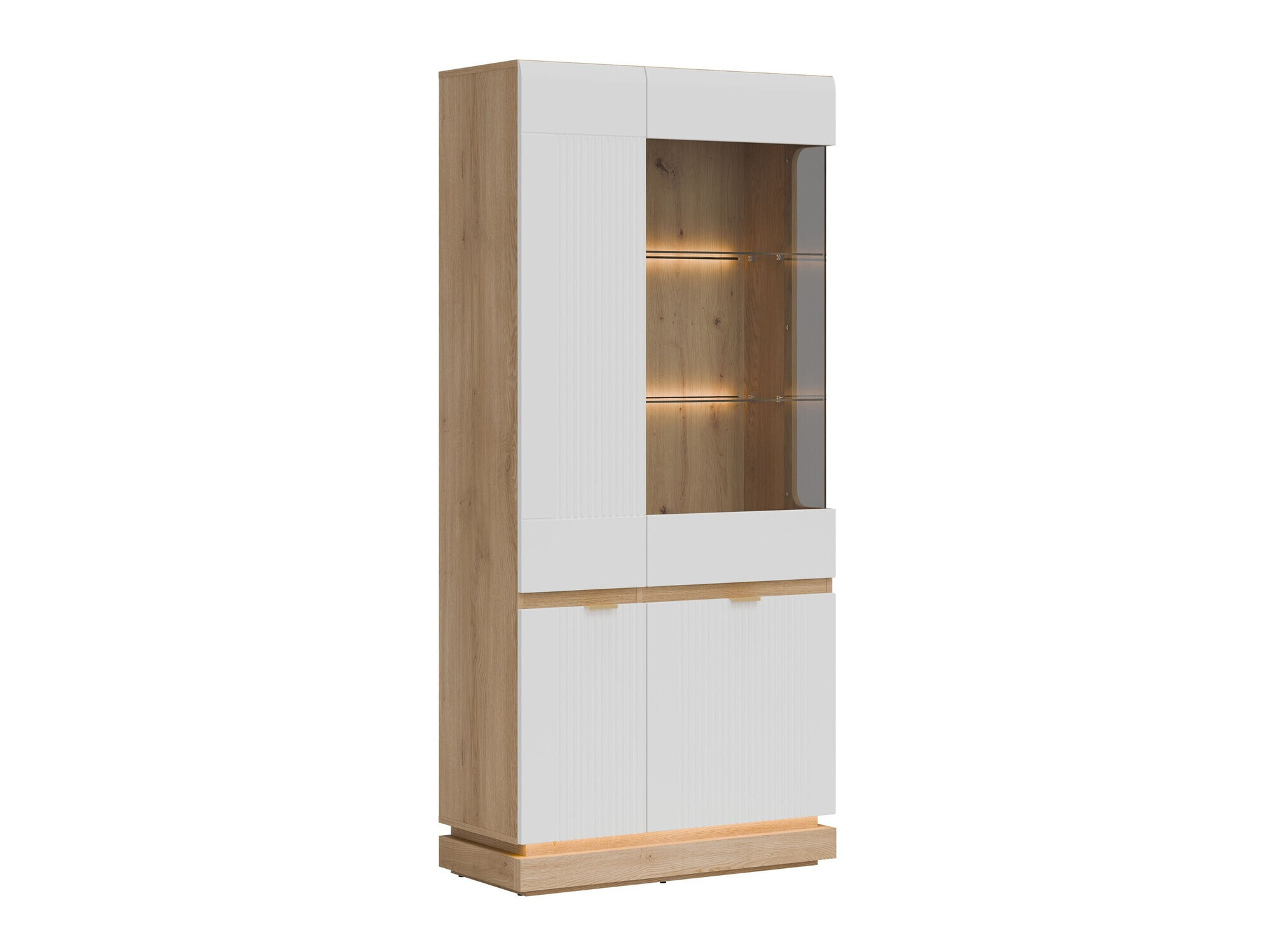 Bookcase Teselbu 111 (White + Oak)