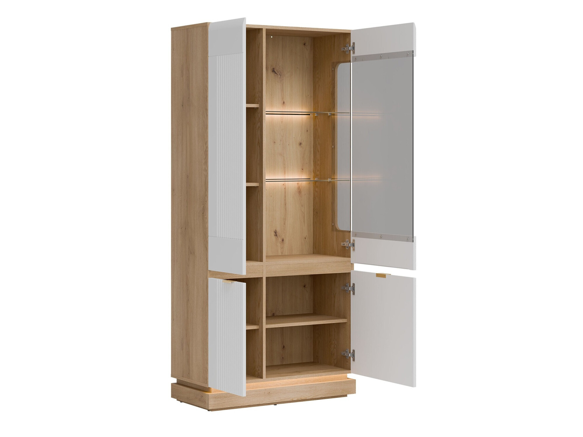 Bookcase Teselbu 111 (White + Oak)