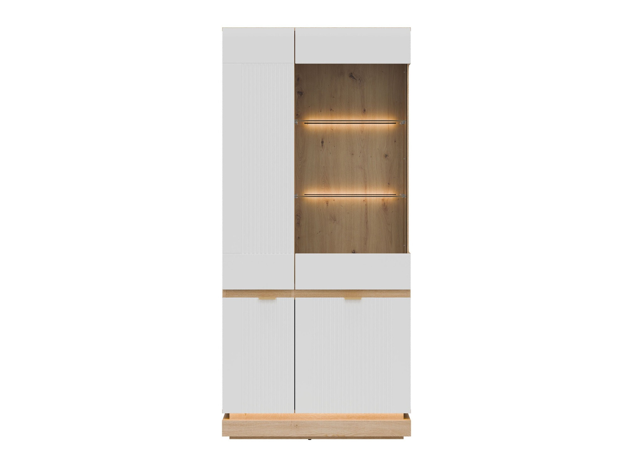 Bookcase Teselbu 111 (White + Oak)