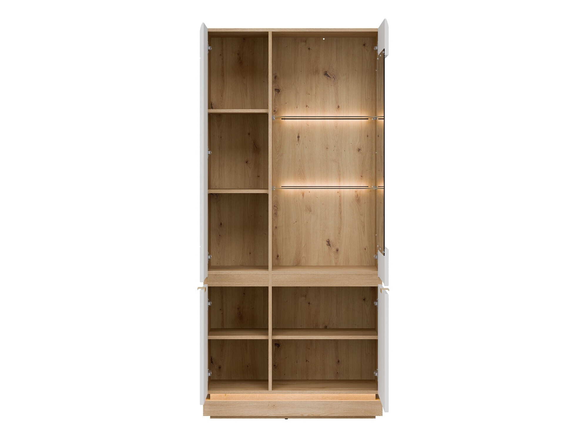 Bookcase Teselbu 111 (White + Oak)