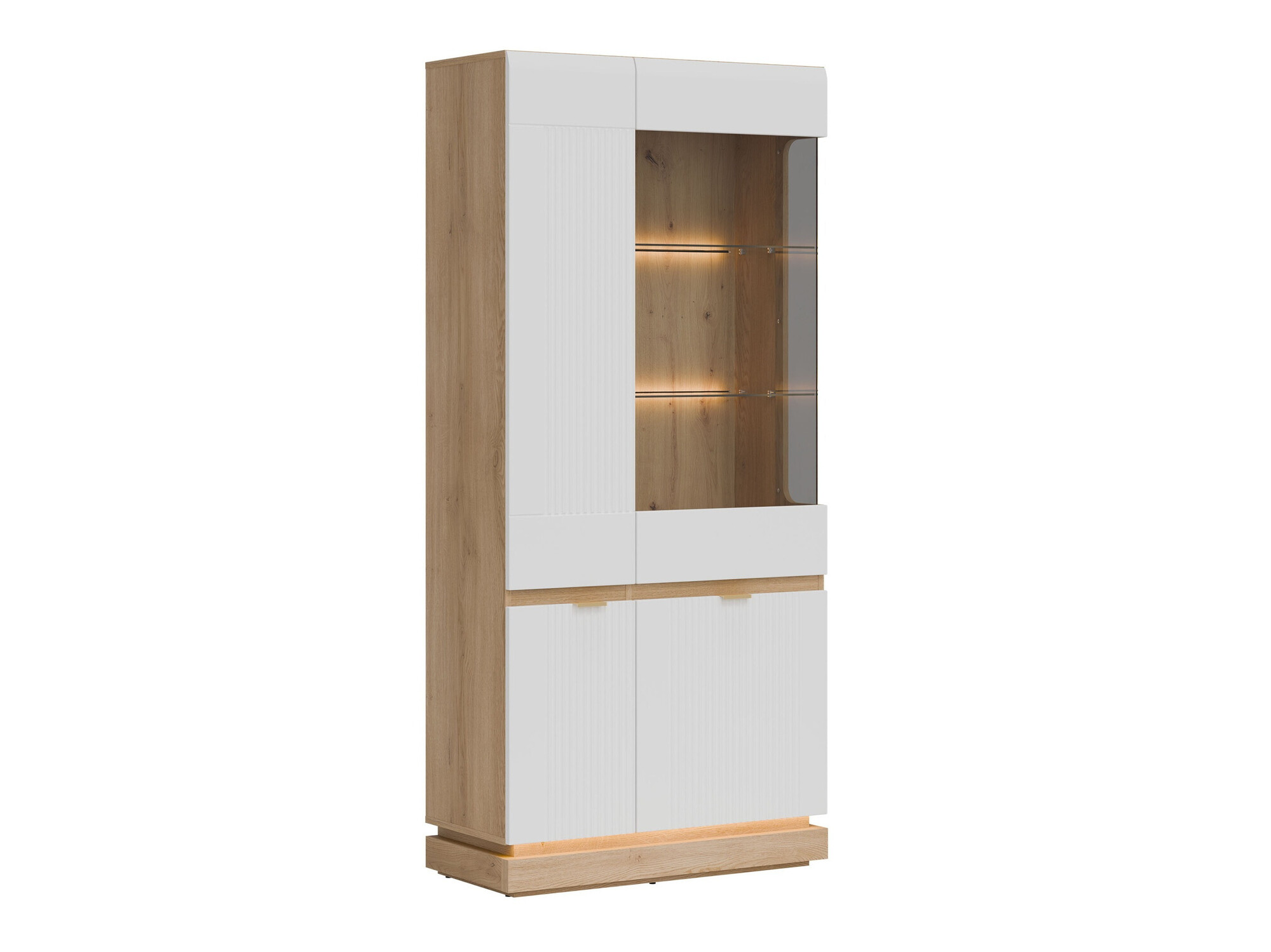 Bookcase Teselbu 111 (White + Oak)