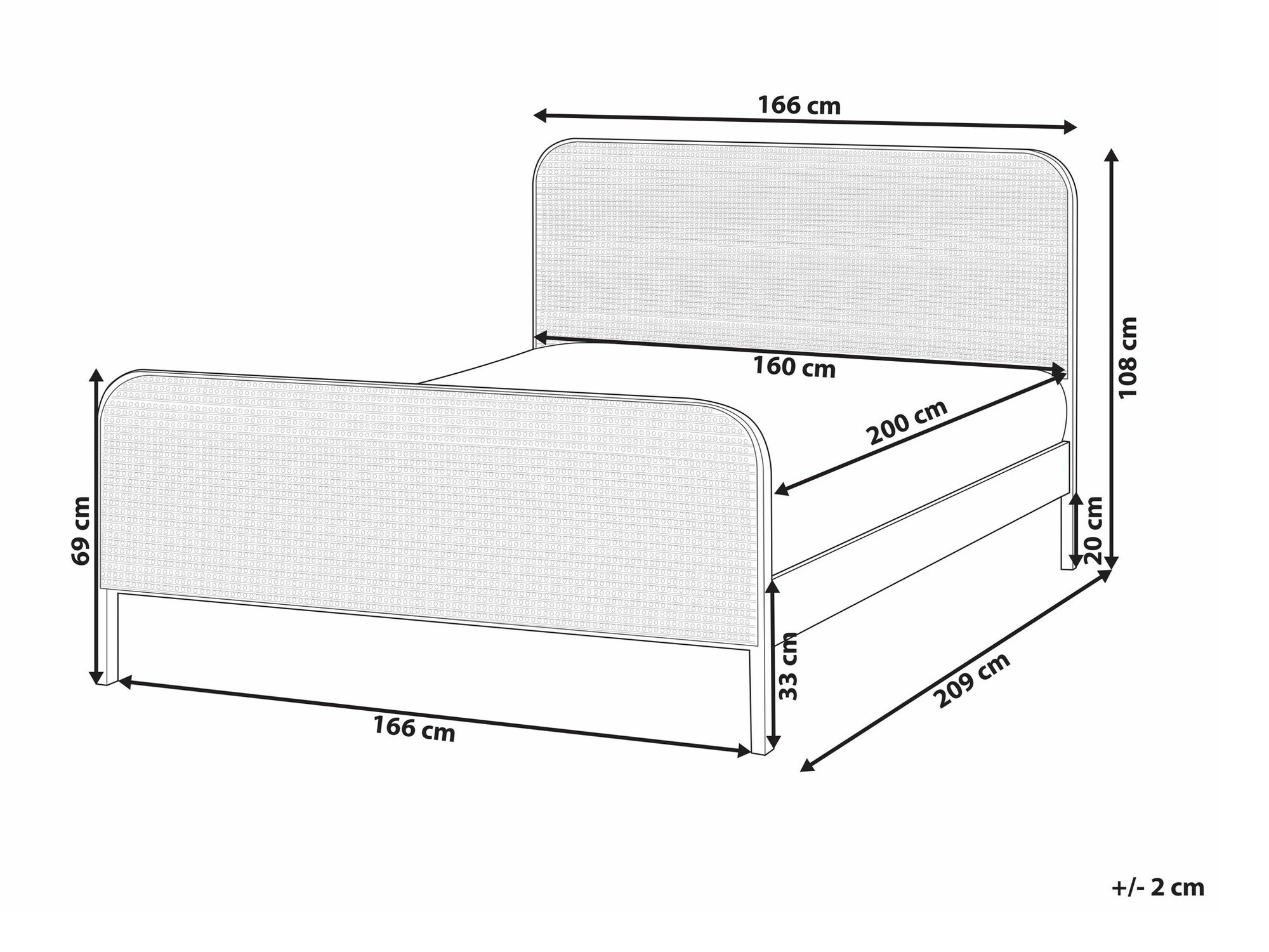 Κρεβάτι Berwyn 2613 (Ανοιχτό καφέ)