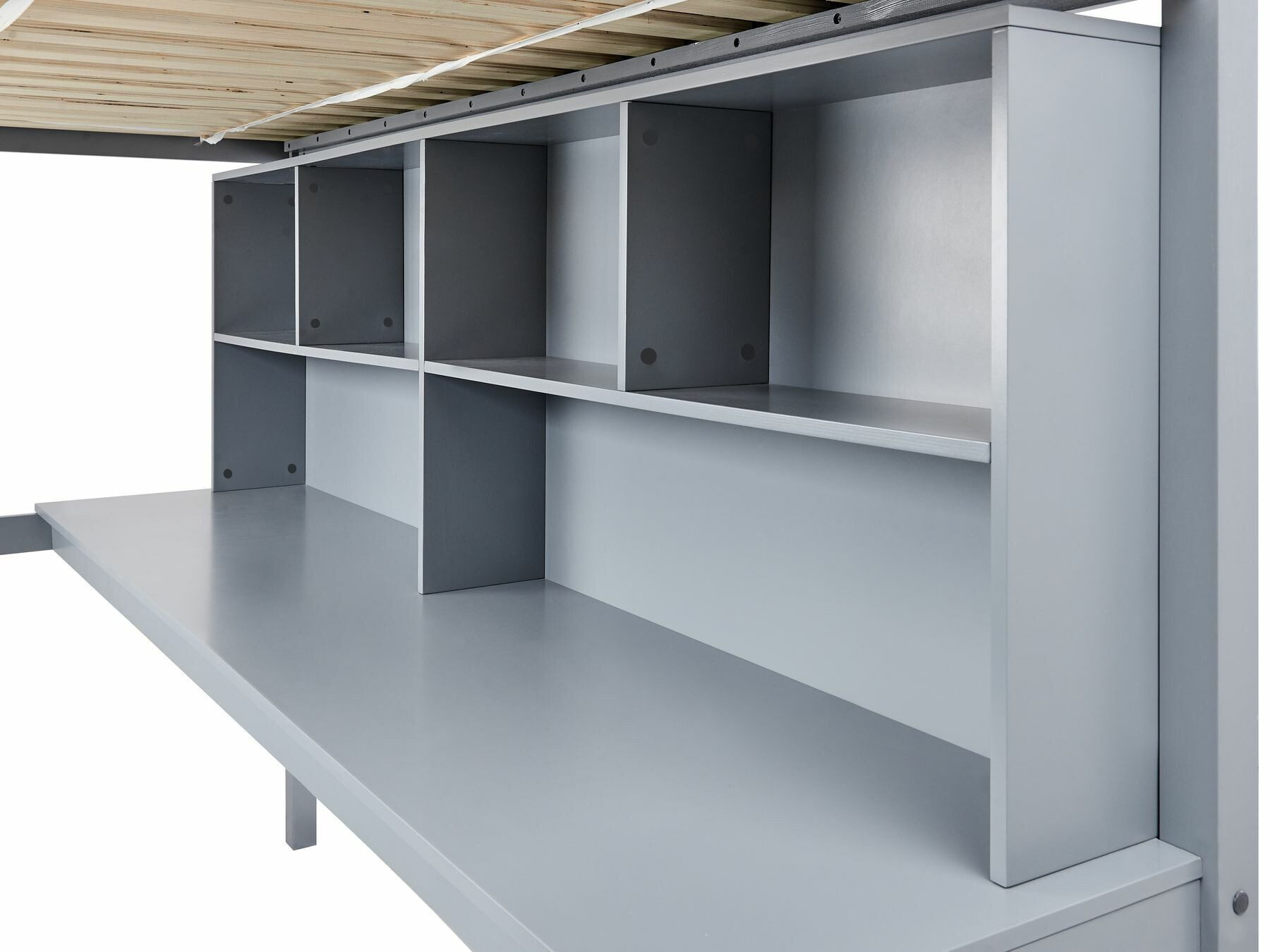 Loft bed Berwyn 2614 (Grey)