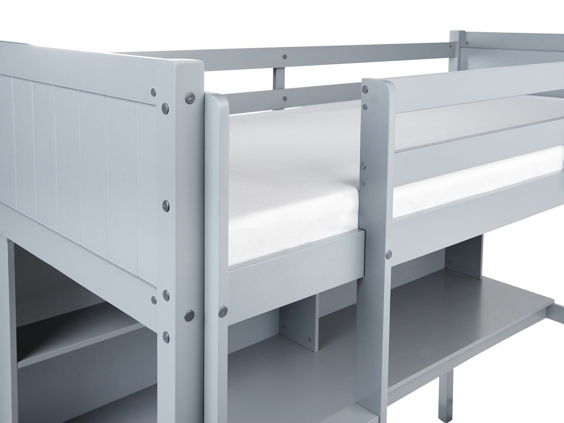Loft bed Berwyn 2614 (Grey)