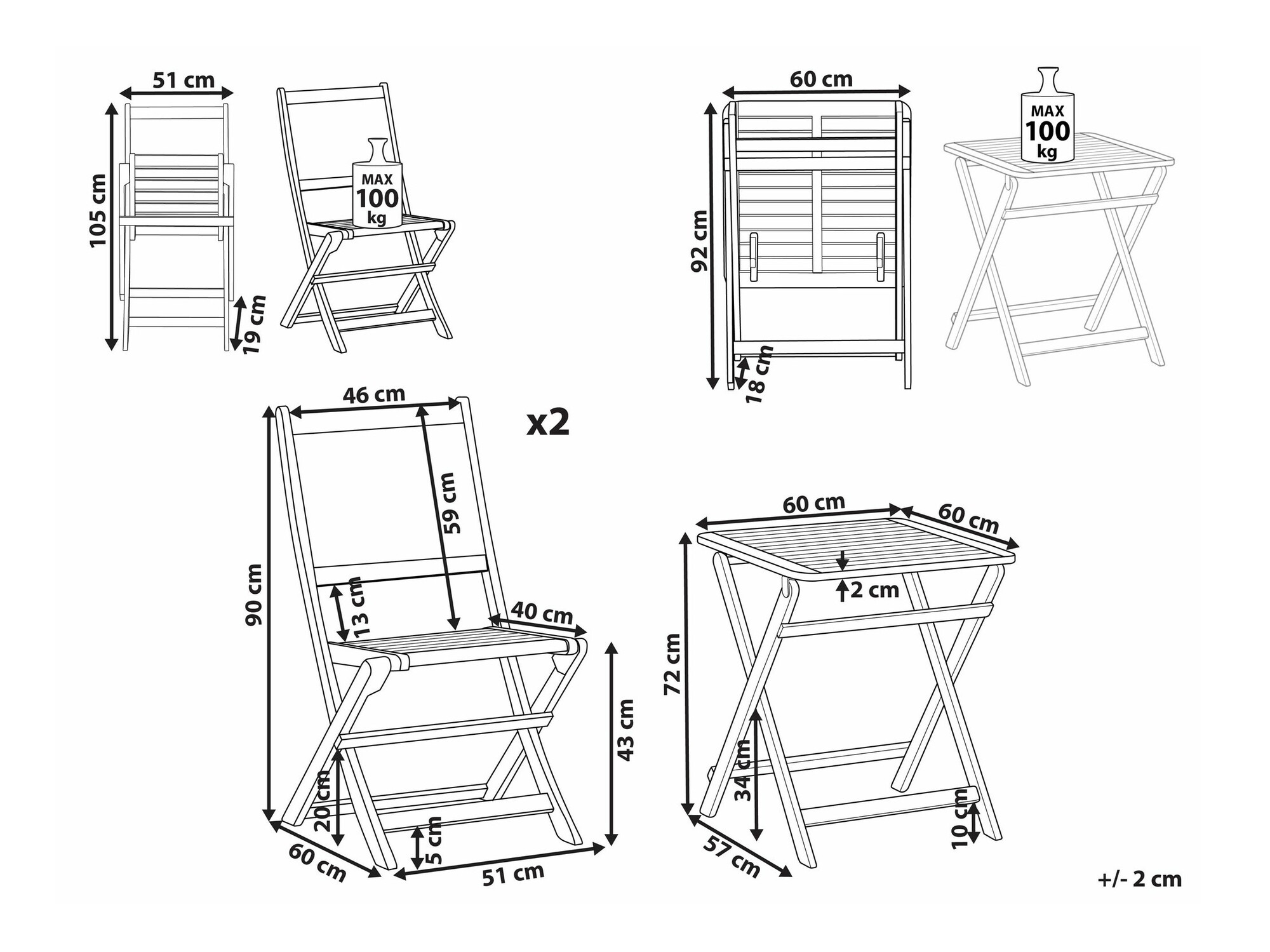 Balcony furniture set Berwyn 2621