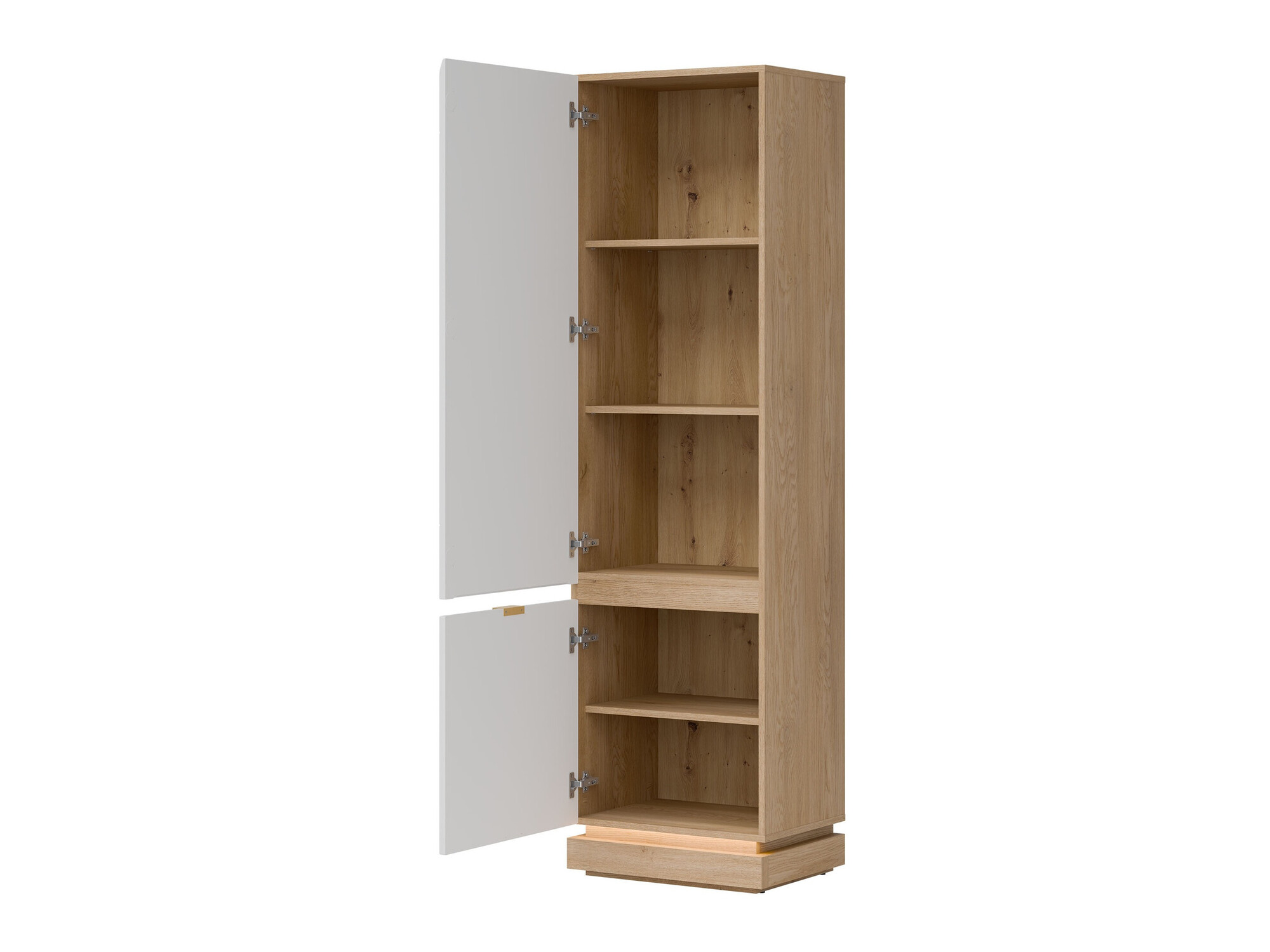 Bookcase Teselbu 112 (White + Oak)