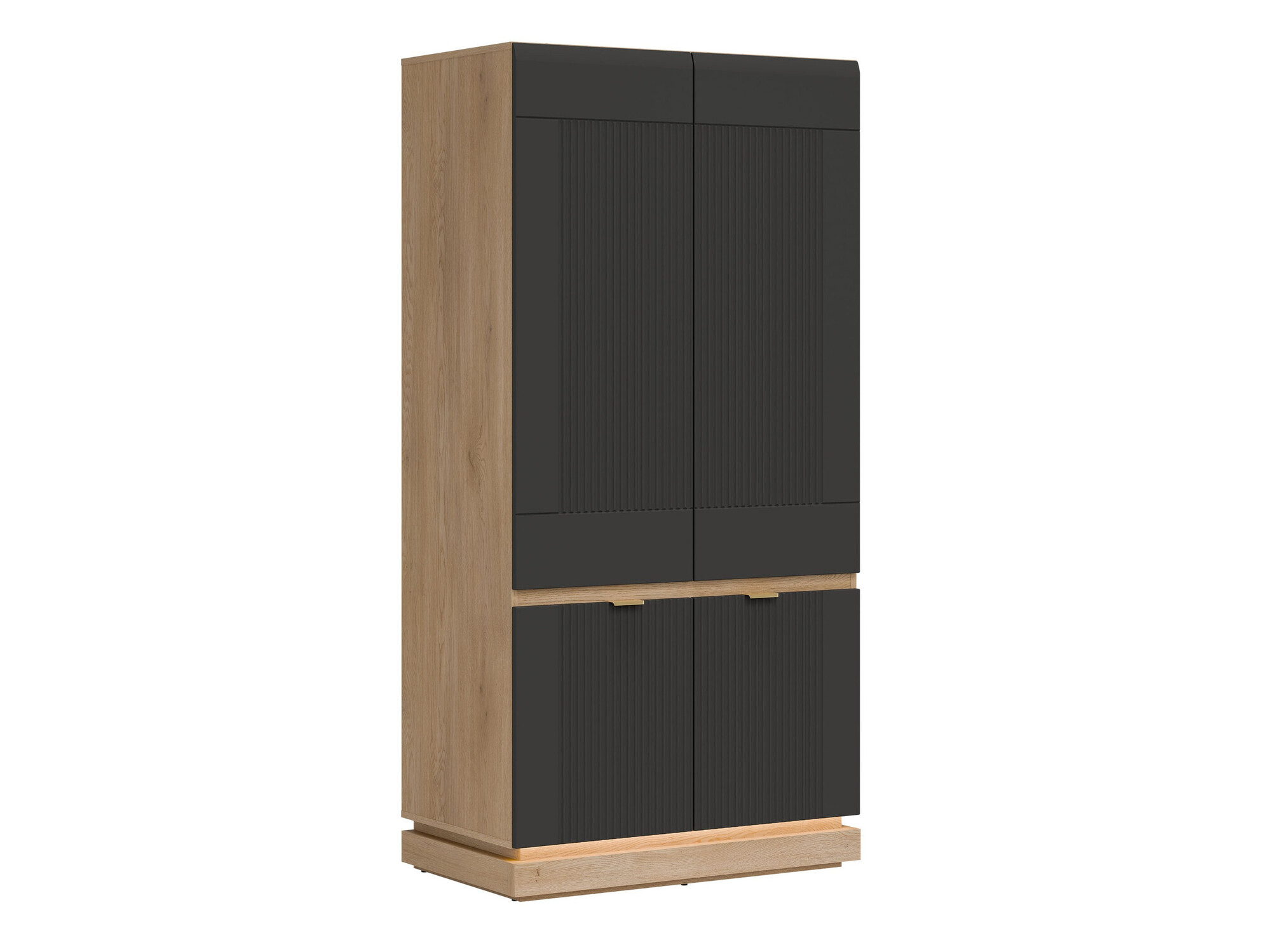 Wardrobe Teselbu 113 (Anthracite + Oak)