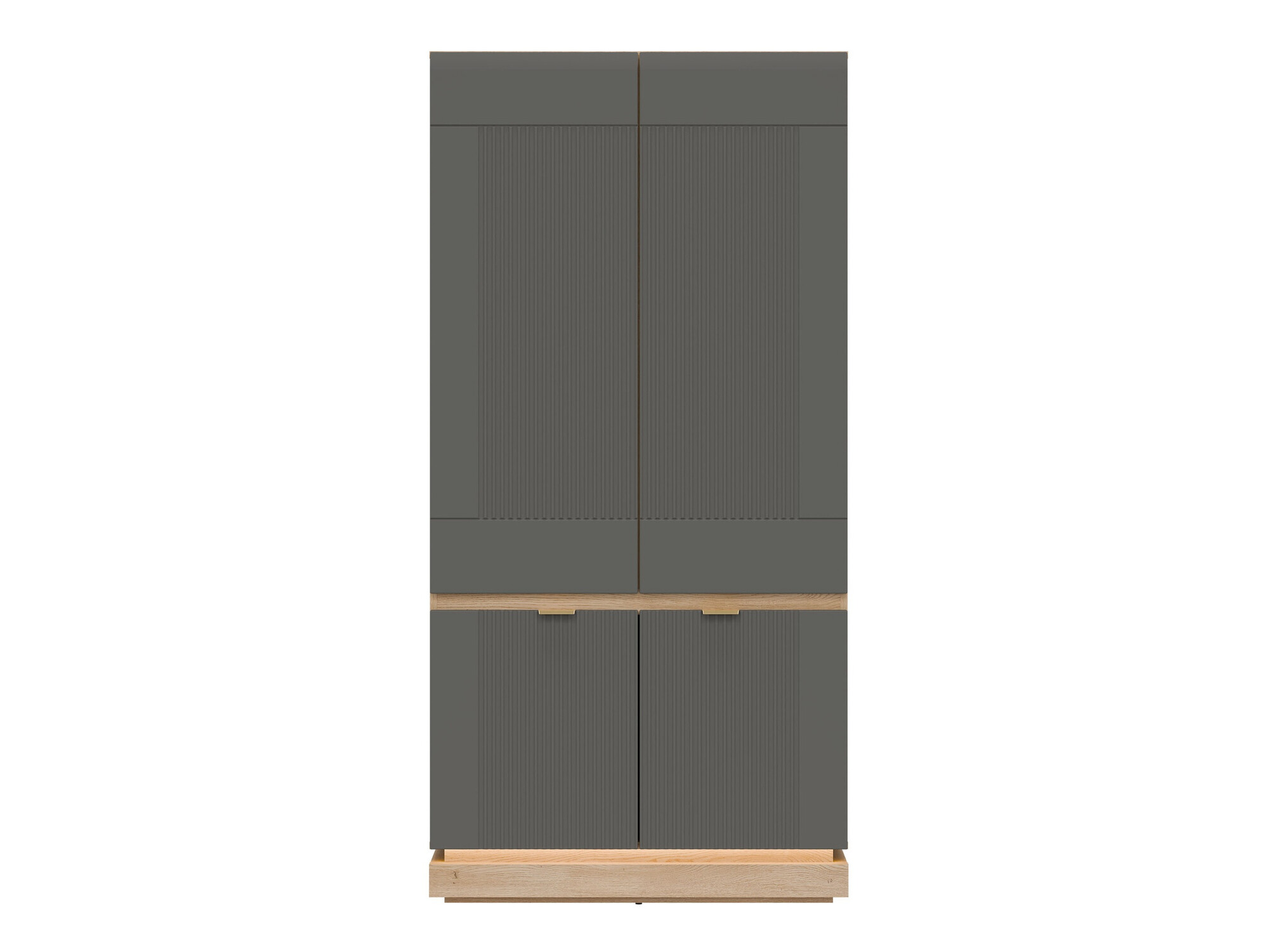 Wardrobe Teselbu 113 (Grey + Oak)
