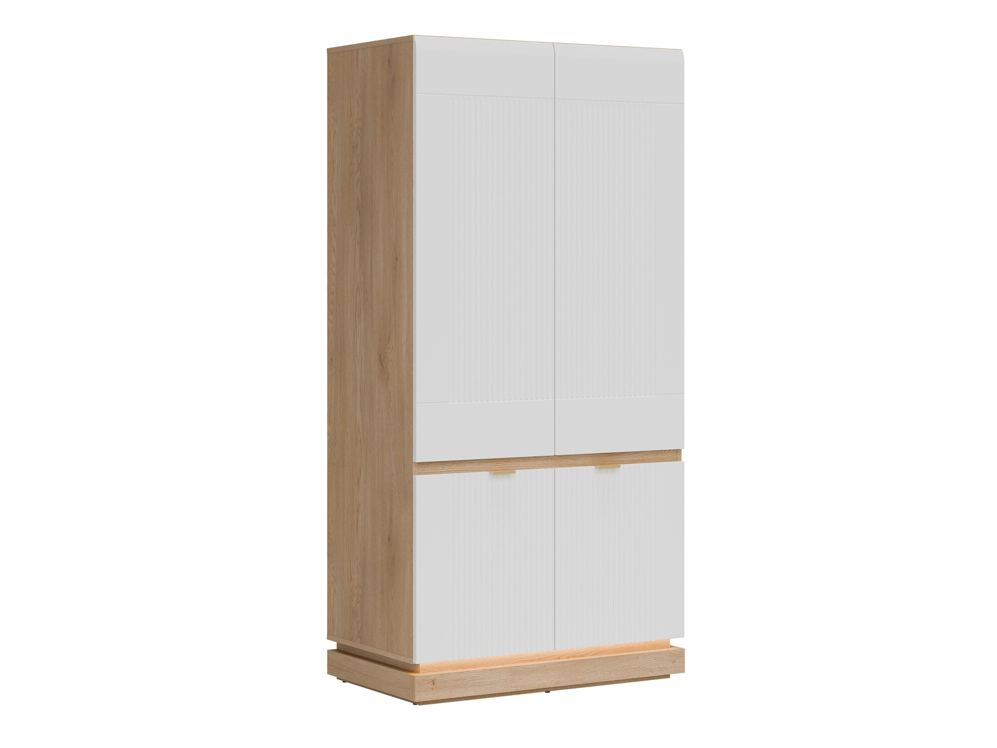 Wardrobe Teselbu 113 (White + Oak)
