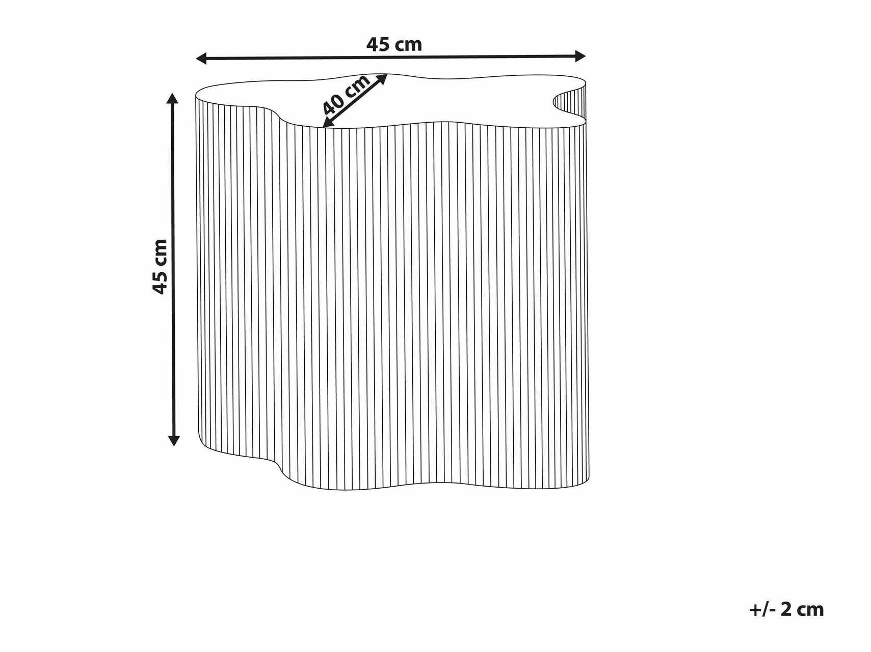 Βοηθητικό τραπεζάκι Berwyn 2635 (Κρεμ)