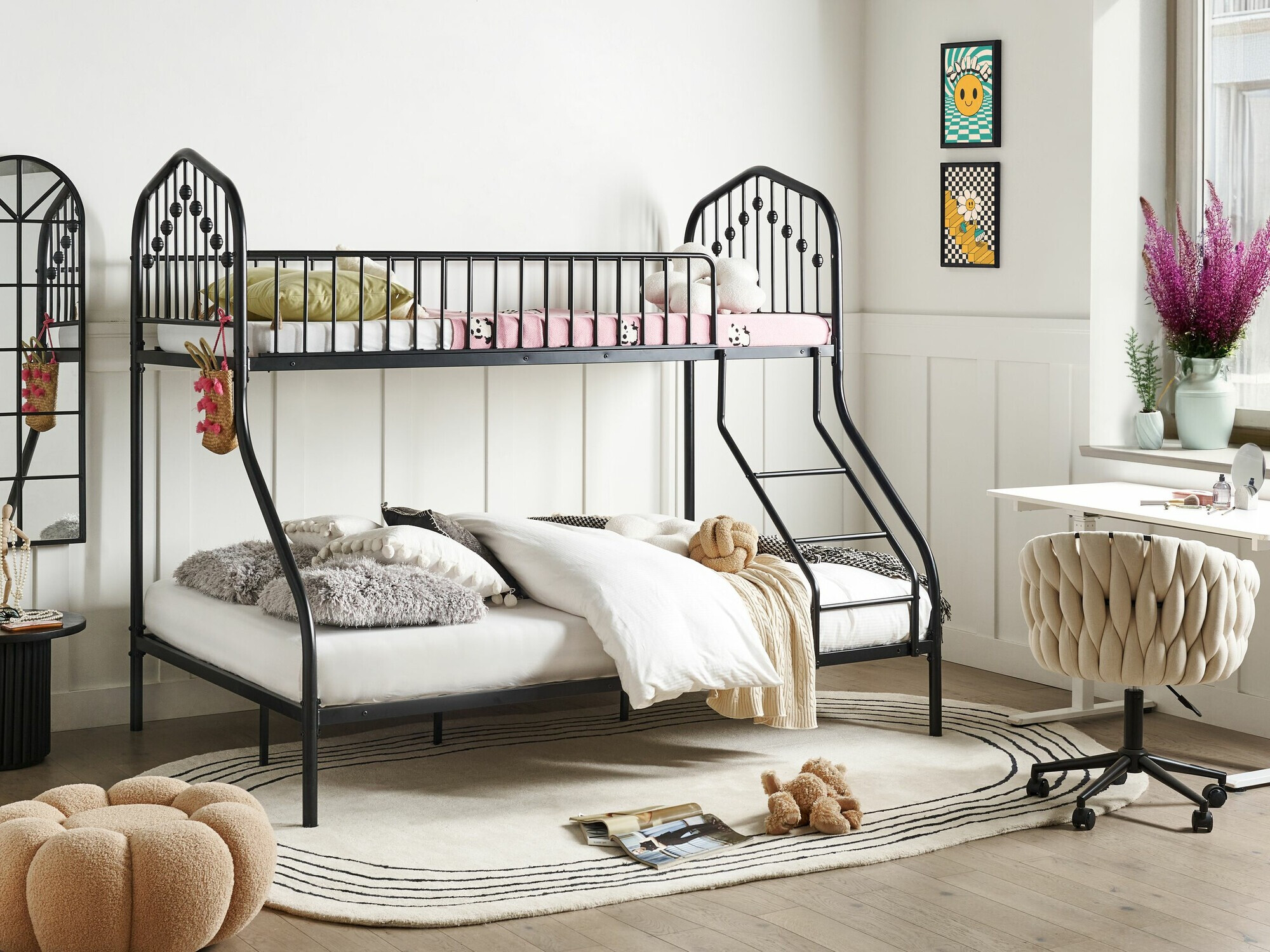 Bunk bed Berwyn 2633 (Black)