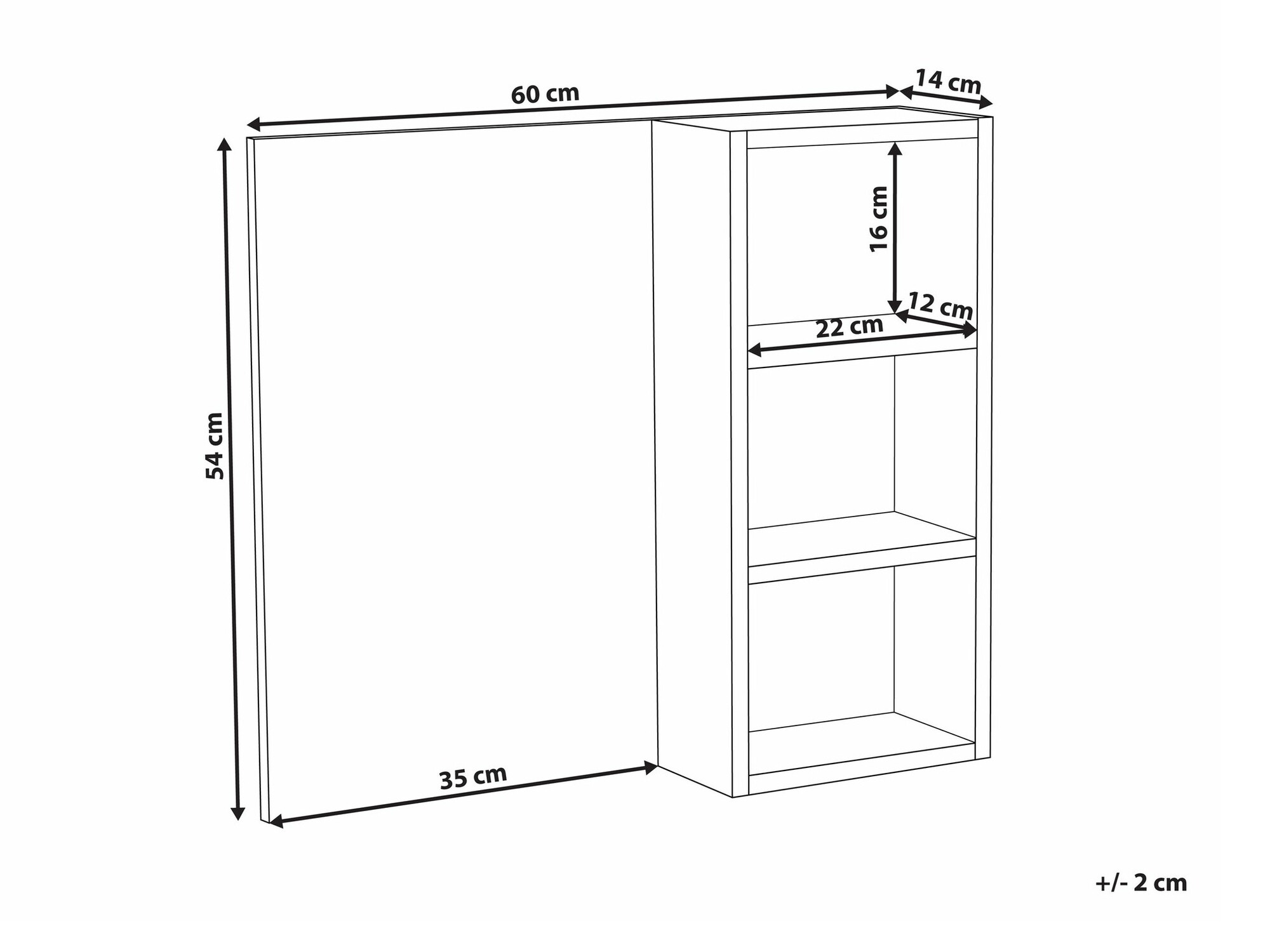 Bathroom mirror Berwyn 2643 (Black)