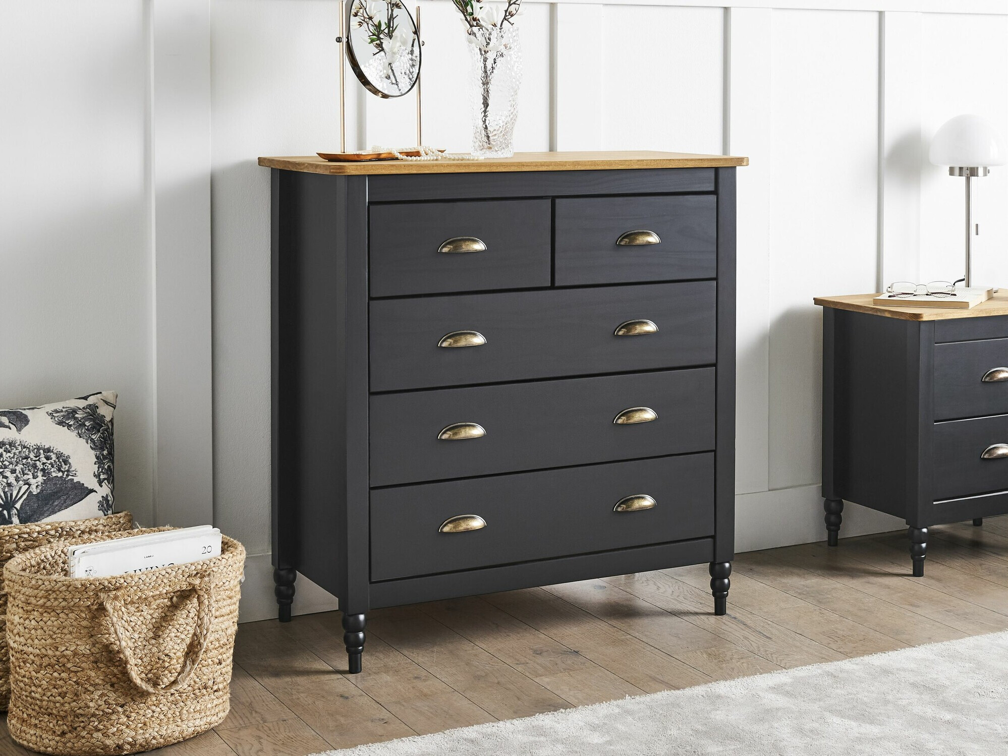Chest of drawers Berwyn 2641 (Black)