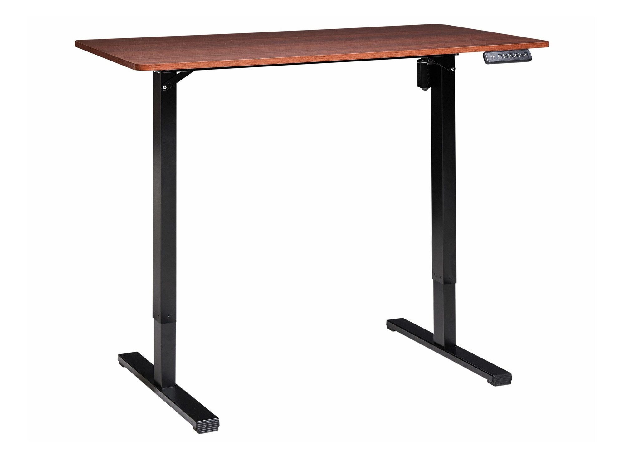 Γραφείο με ρυθμιζόμενο ύψος Berwyn 2639 (Σκούρο καφέ + Μαύρο)