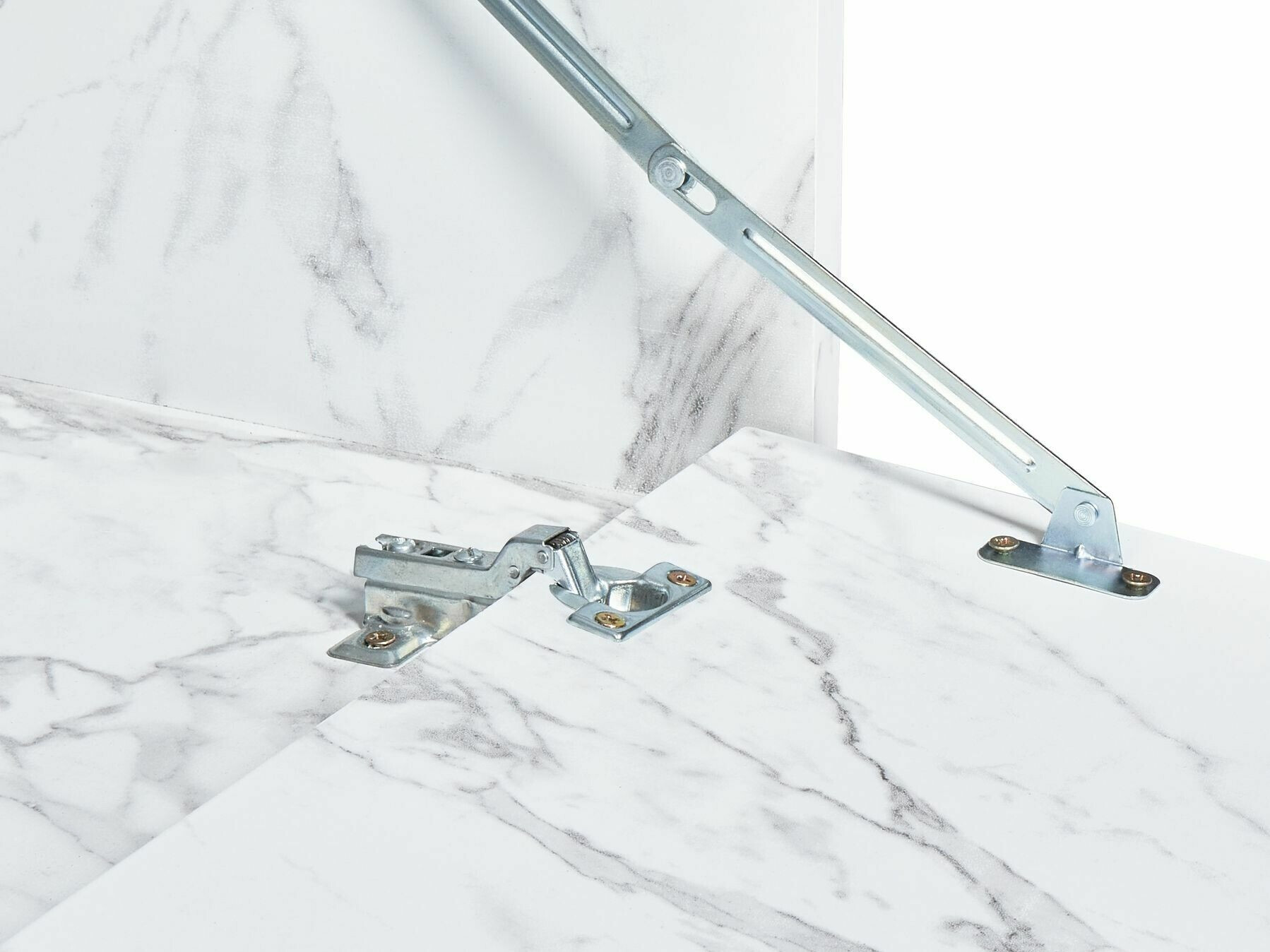 Wall-mounted bathroom cabinet for washbasin Berwyn 2644 (White marble)