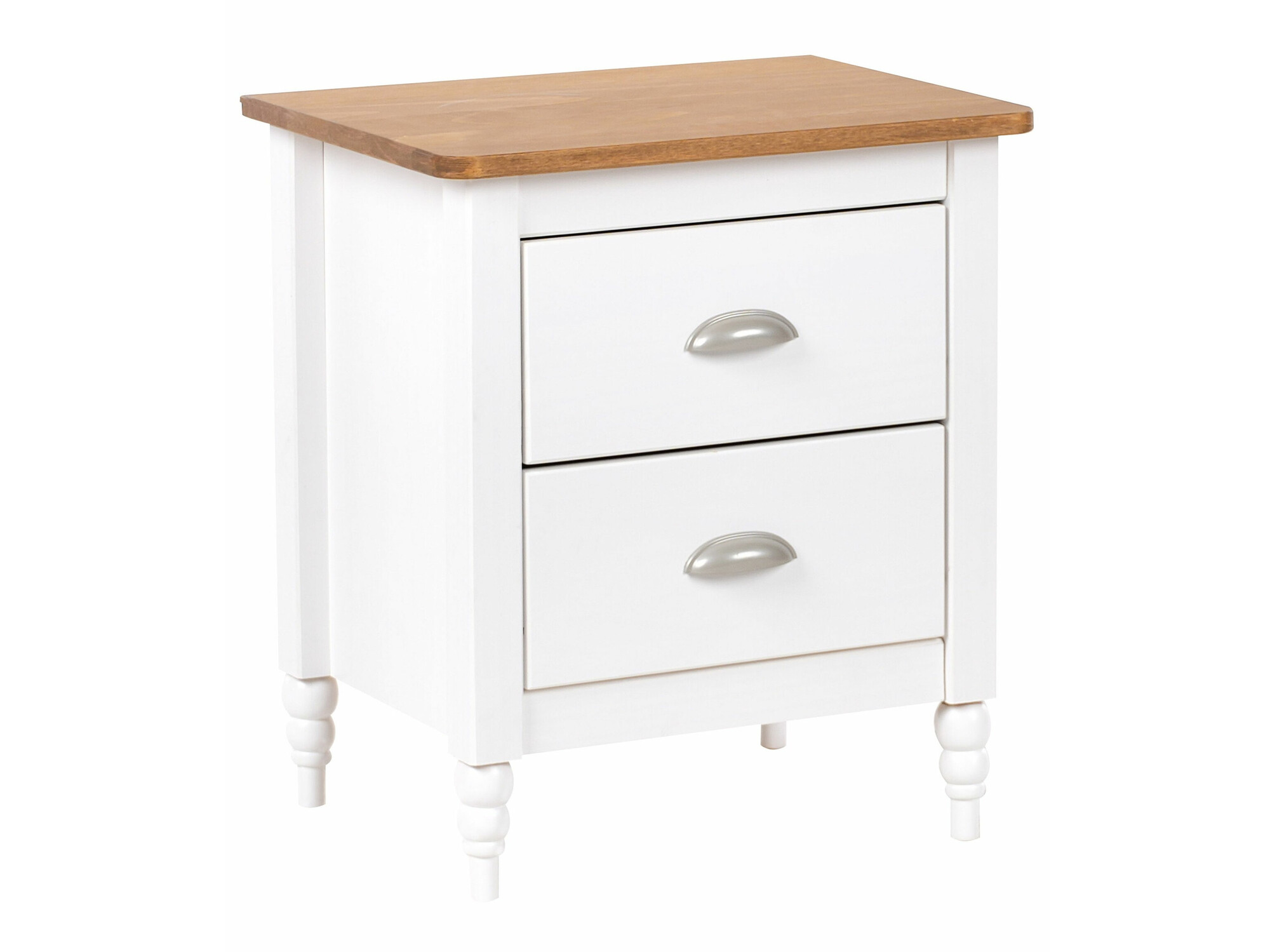 Bedside table Berwyn 2481 (White + Light wood)