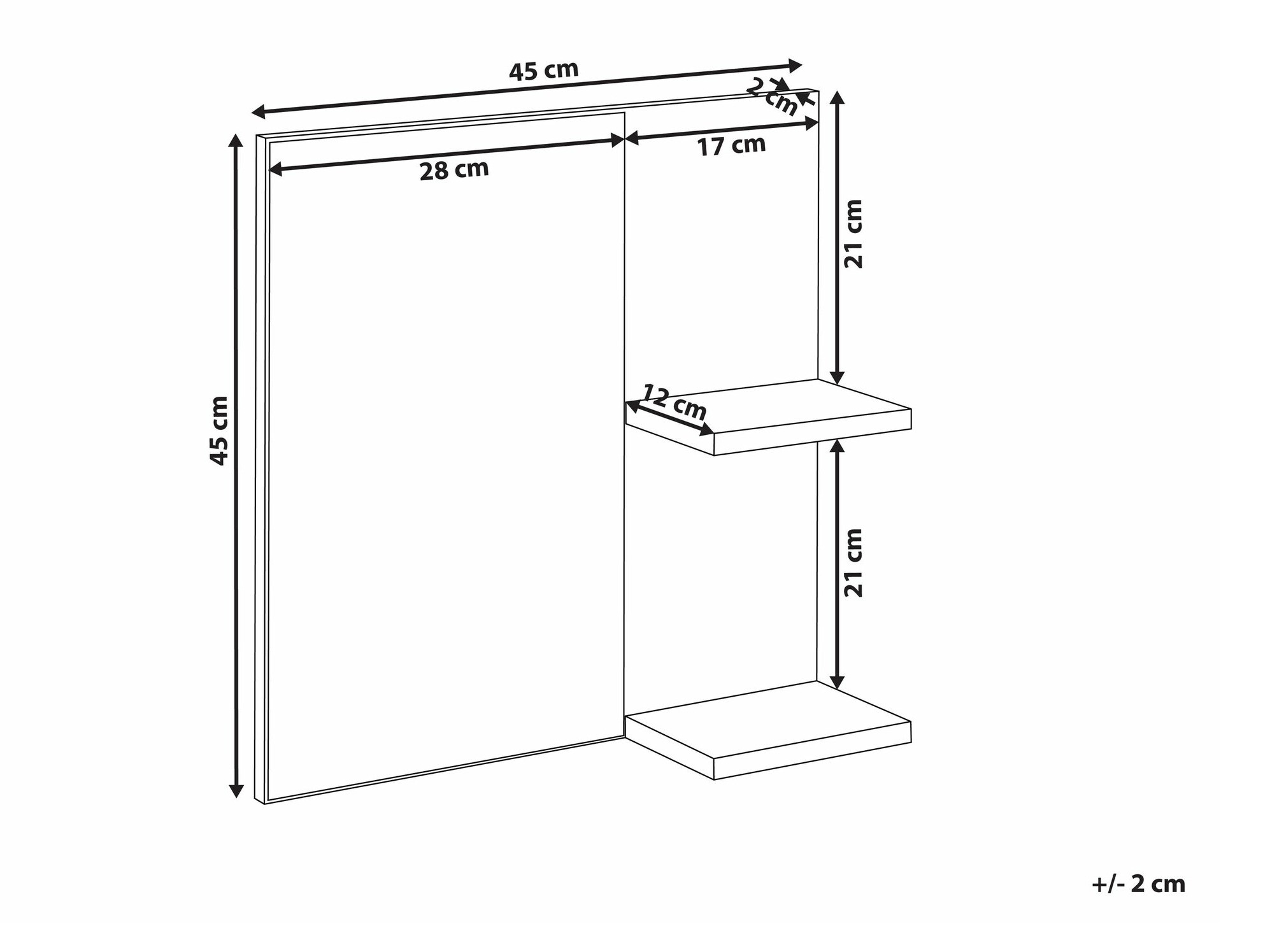 Καθρέφτης μπάνιου Berwyn 2650 (Άσπρο)