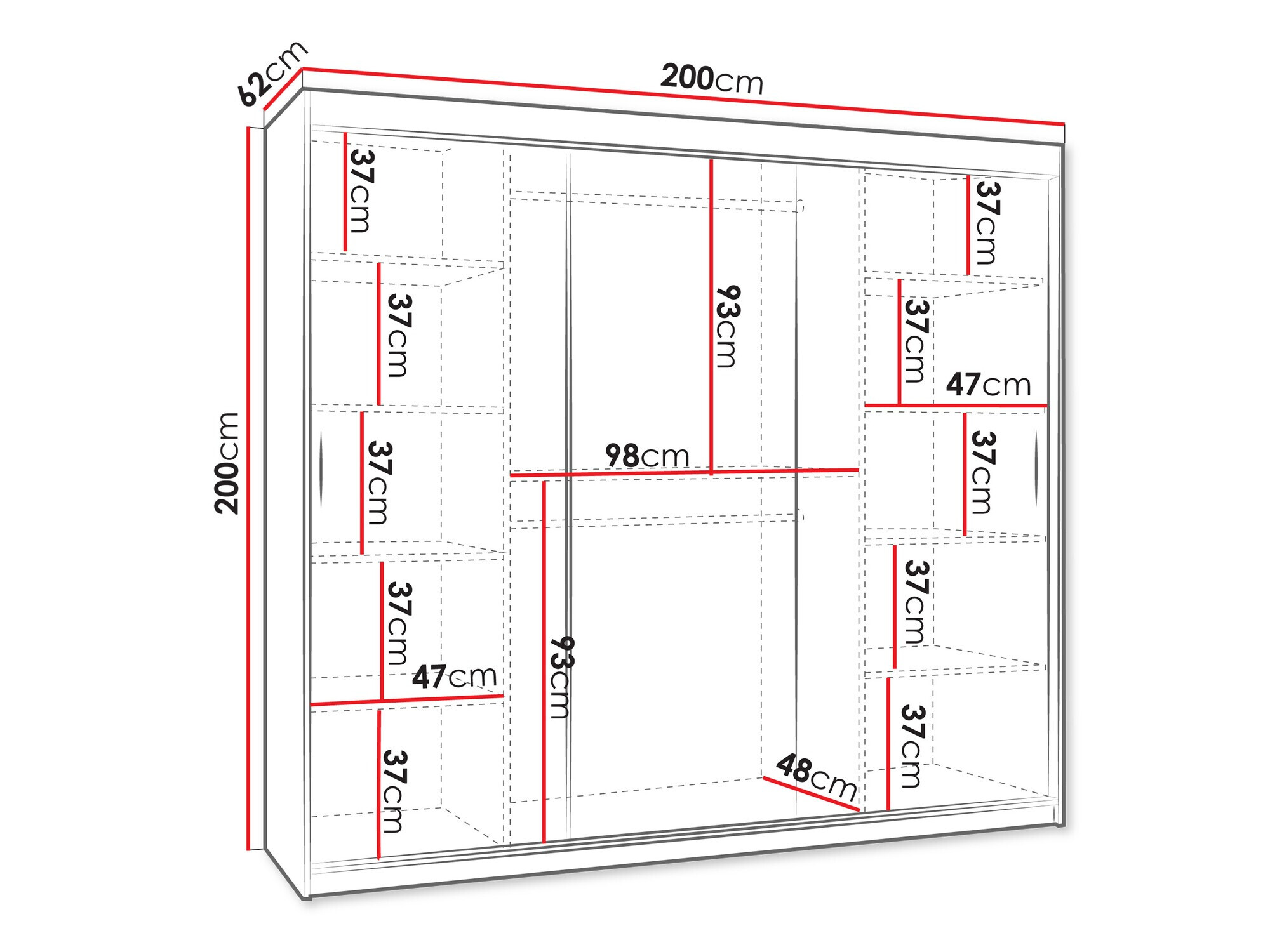 Ντουλάπα Hartford 499 (Άσπρο)