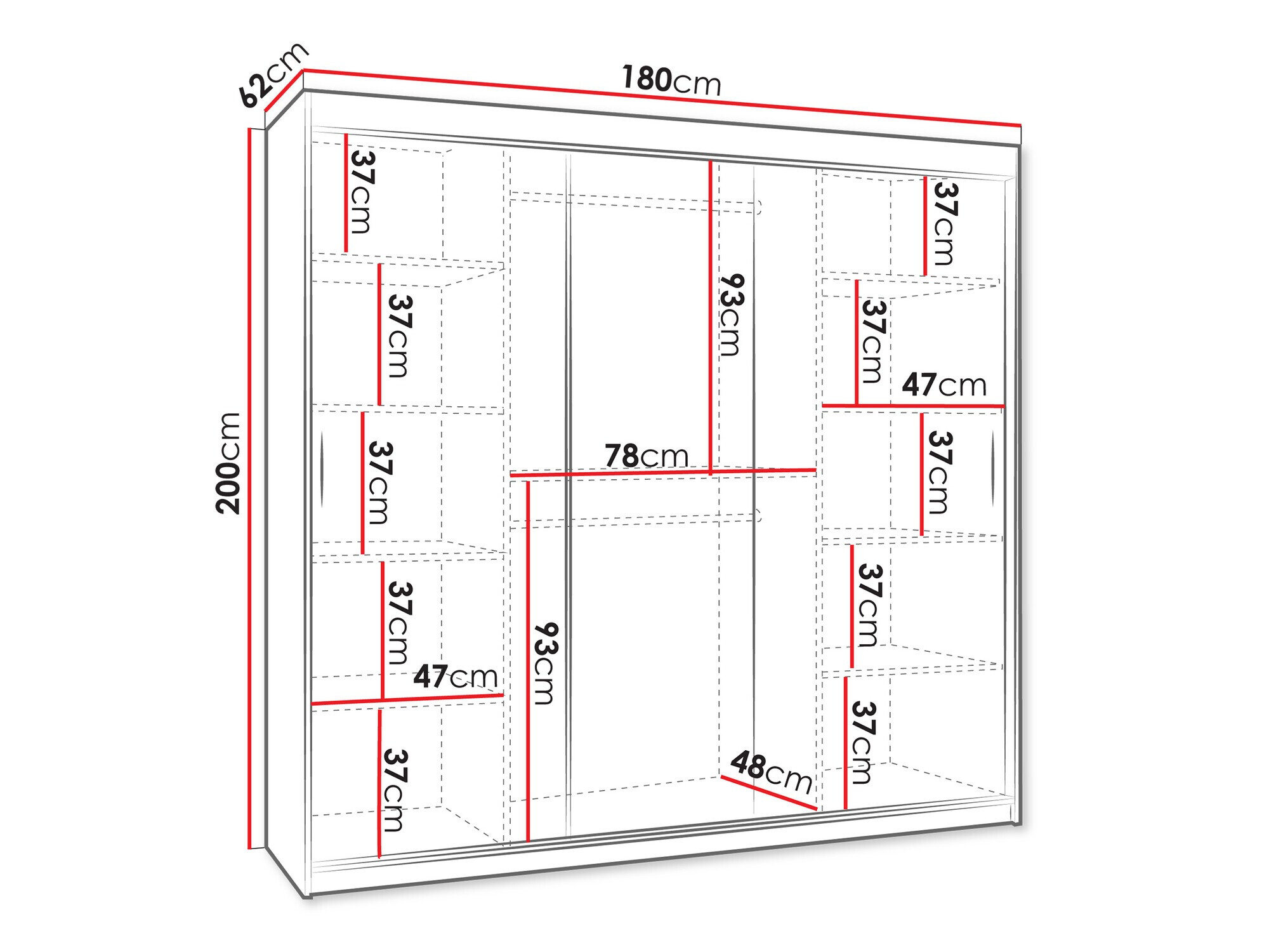 Ντουλάπα Hartford 500 (Άσπρο)