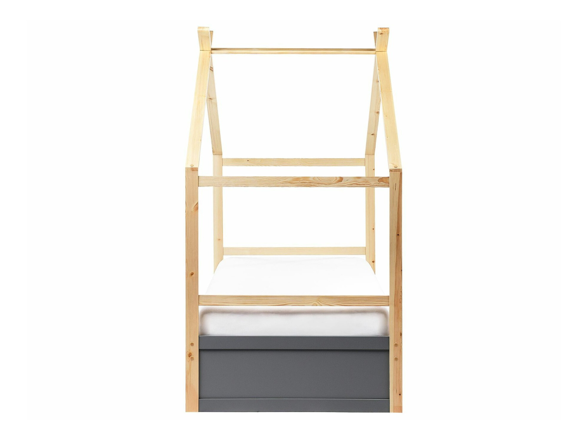 Bed Berwyn 2652 (Grey + Light wood)