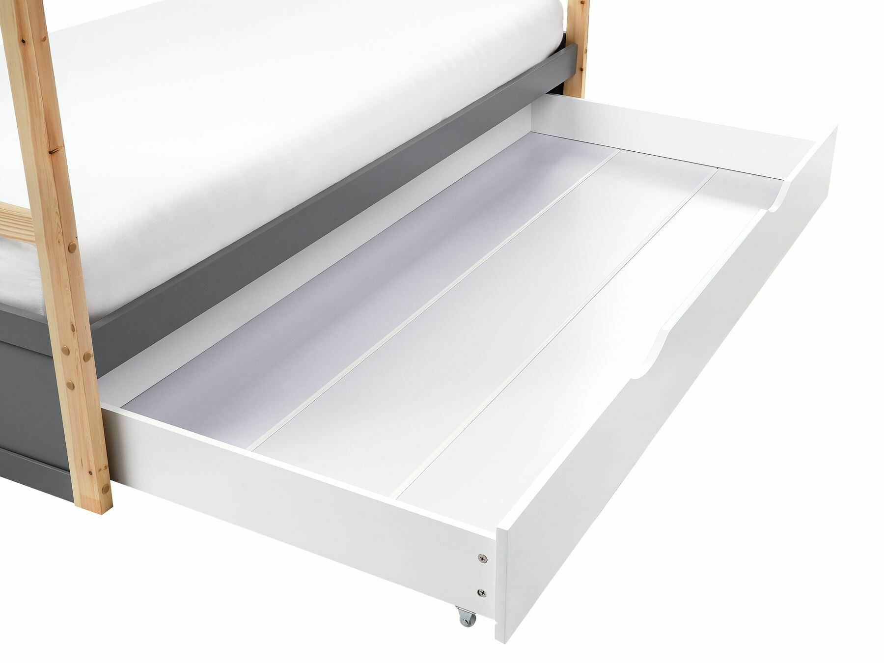 Bed Berwyn 2652 (Grey + Light wood)
