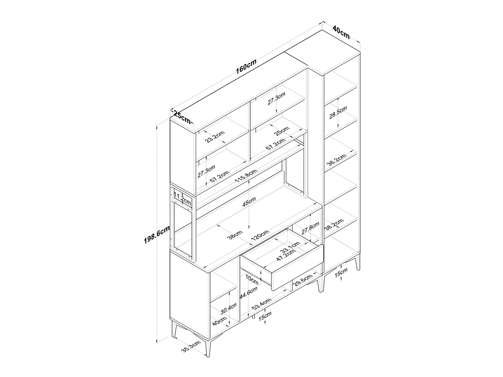 Multifunctional furniture Kailua 2500