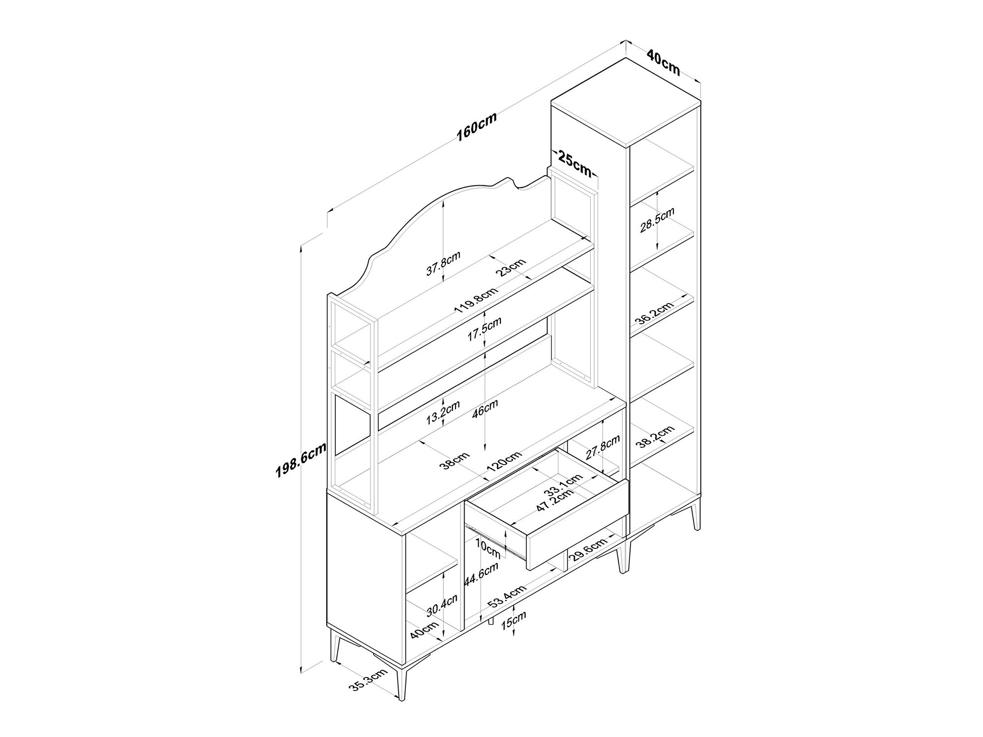 Multifunctional furniture Kailua 2502