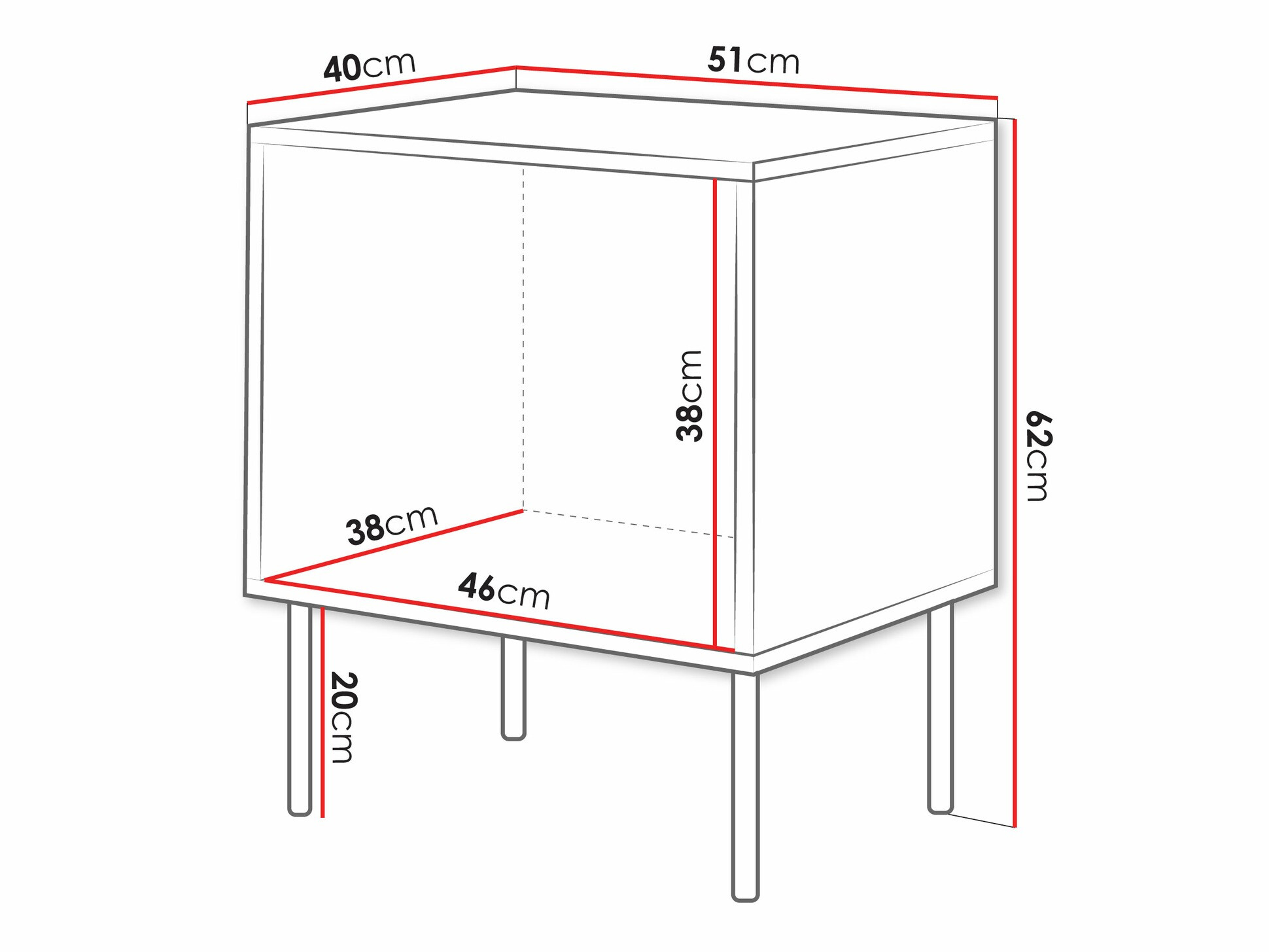 Set of bedside tables Monevare 104 (Black + Wotan Oak)