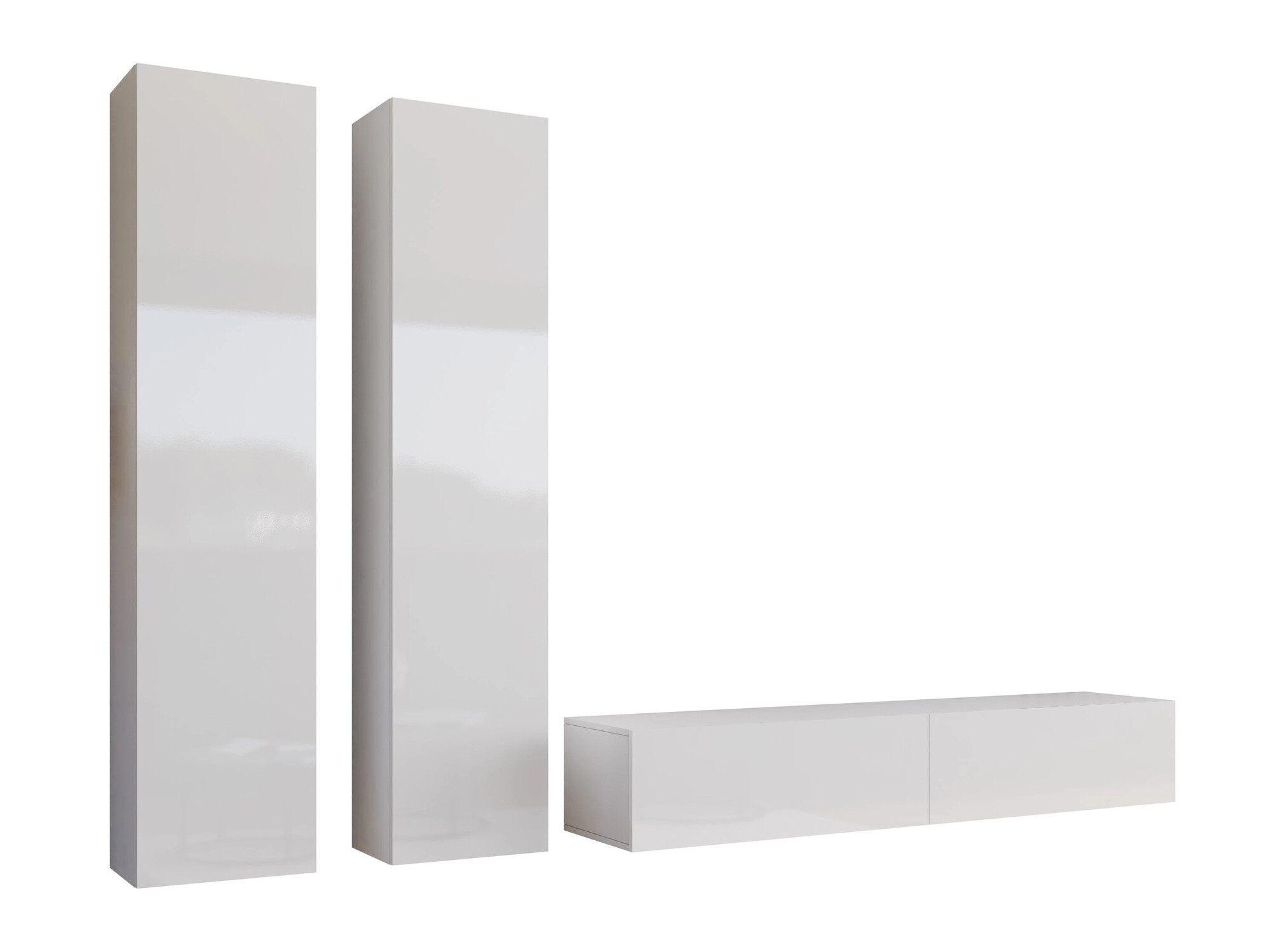Living room set Vilrin II (White + Glossy white)