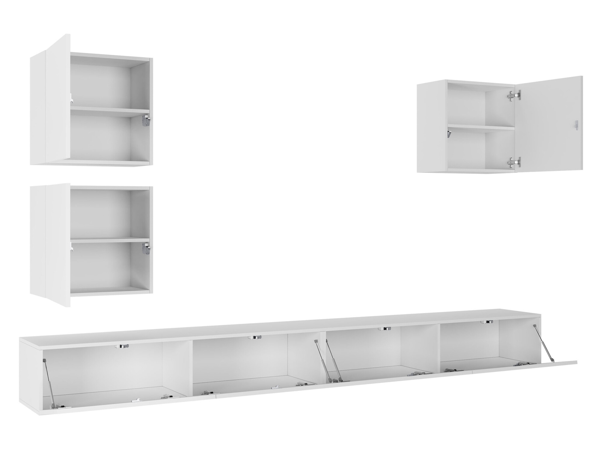 Living room set Vilrin III (White + Glossy white)