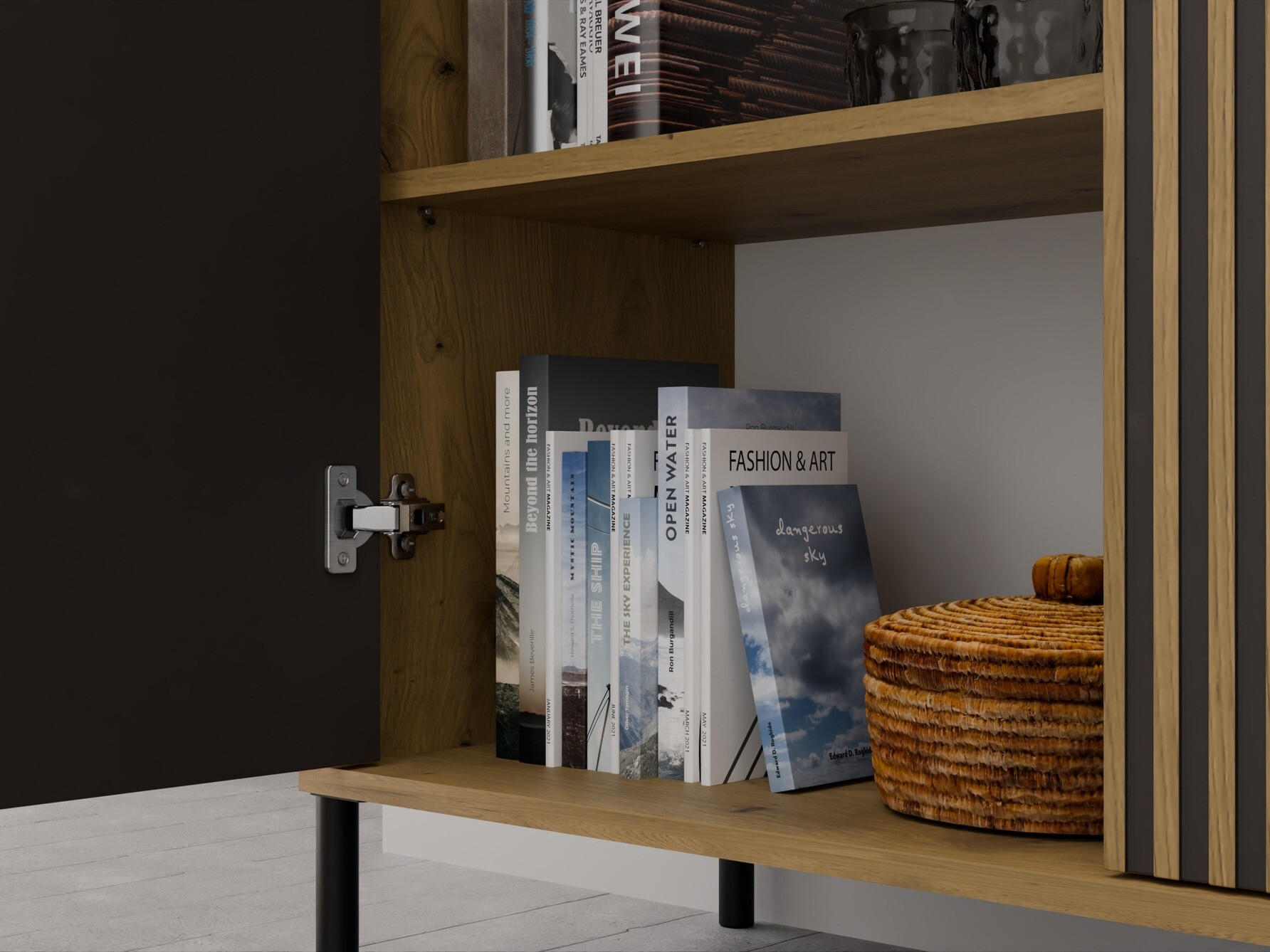 Μπουφέ Orlsone 108 (Μαύρο + Artisan βελανιδιά)