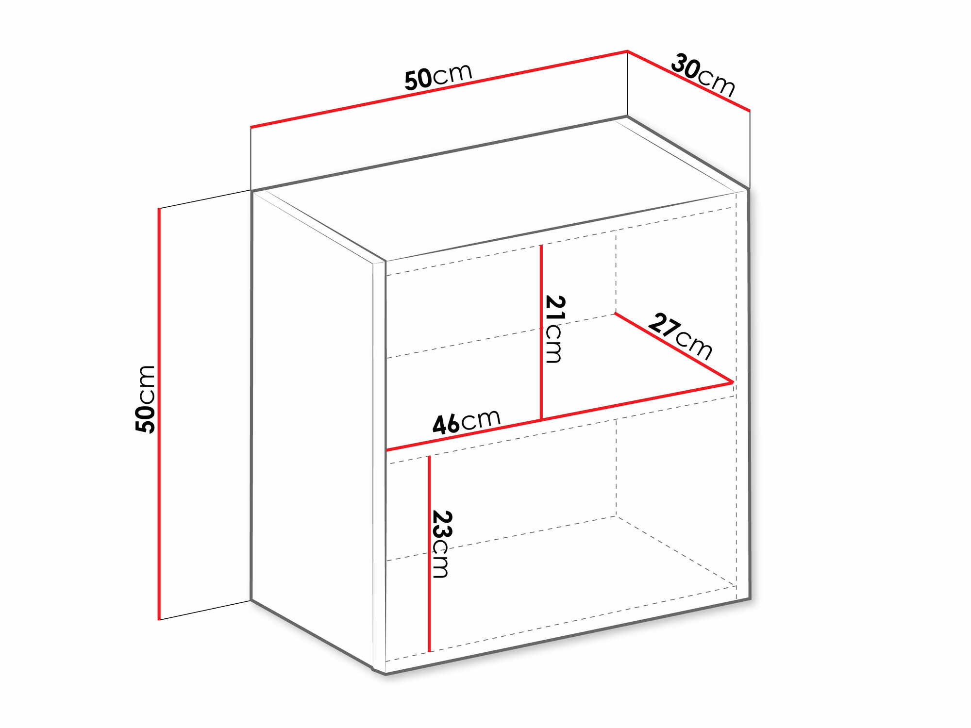 Ντουλάπι τοίχου Vilrin I (Άσπρο + Γυαλιστερό λευκό)