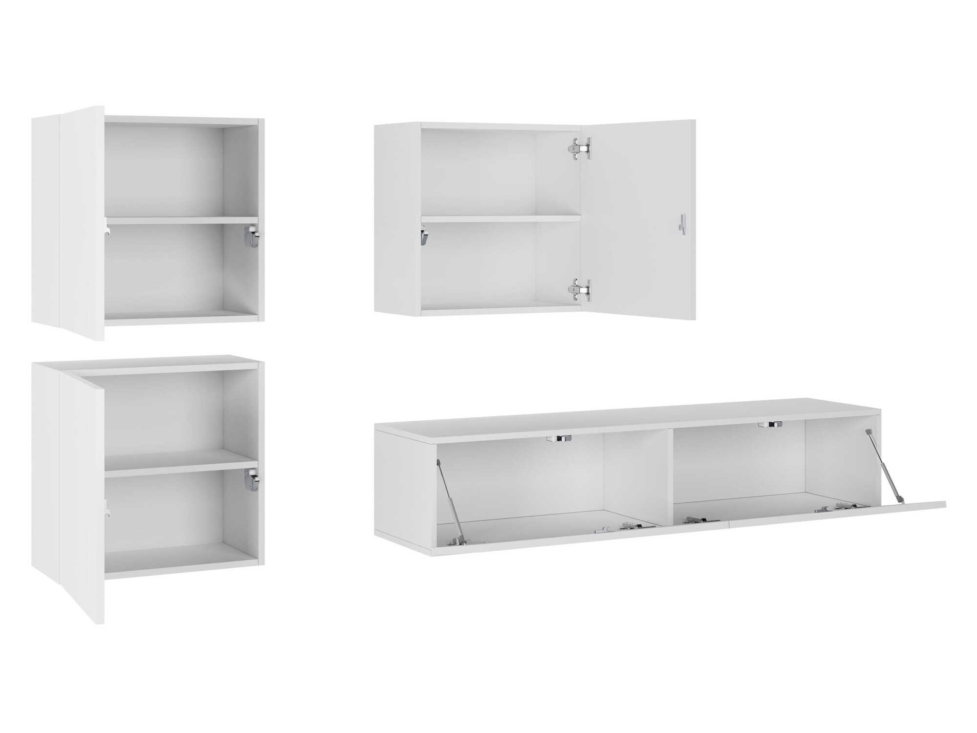 Σετ επίπλων σαλονιού Vilrin IV (Άσπρο + Γυαλιστερό λευκό)