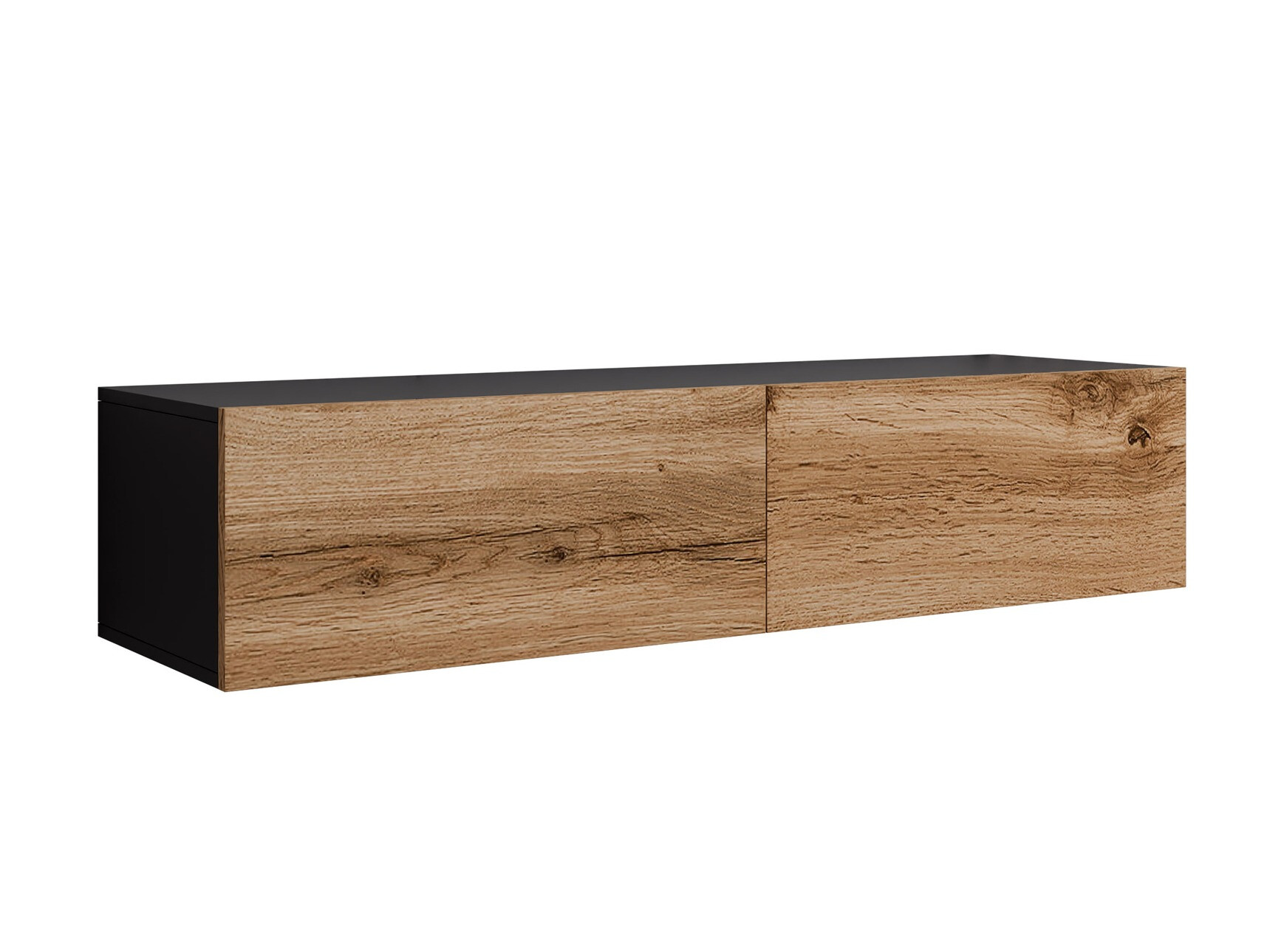 TV stand Vilrin II (Black + Wotan Oak)