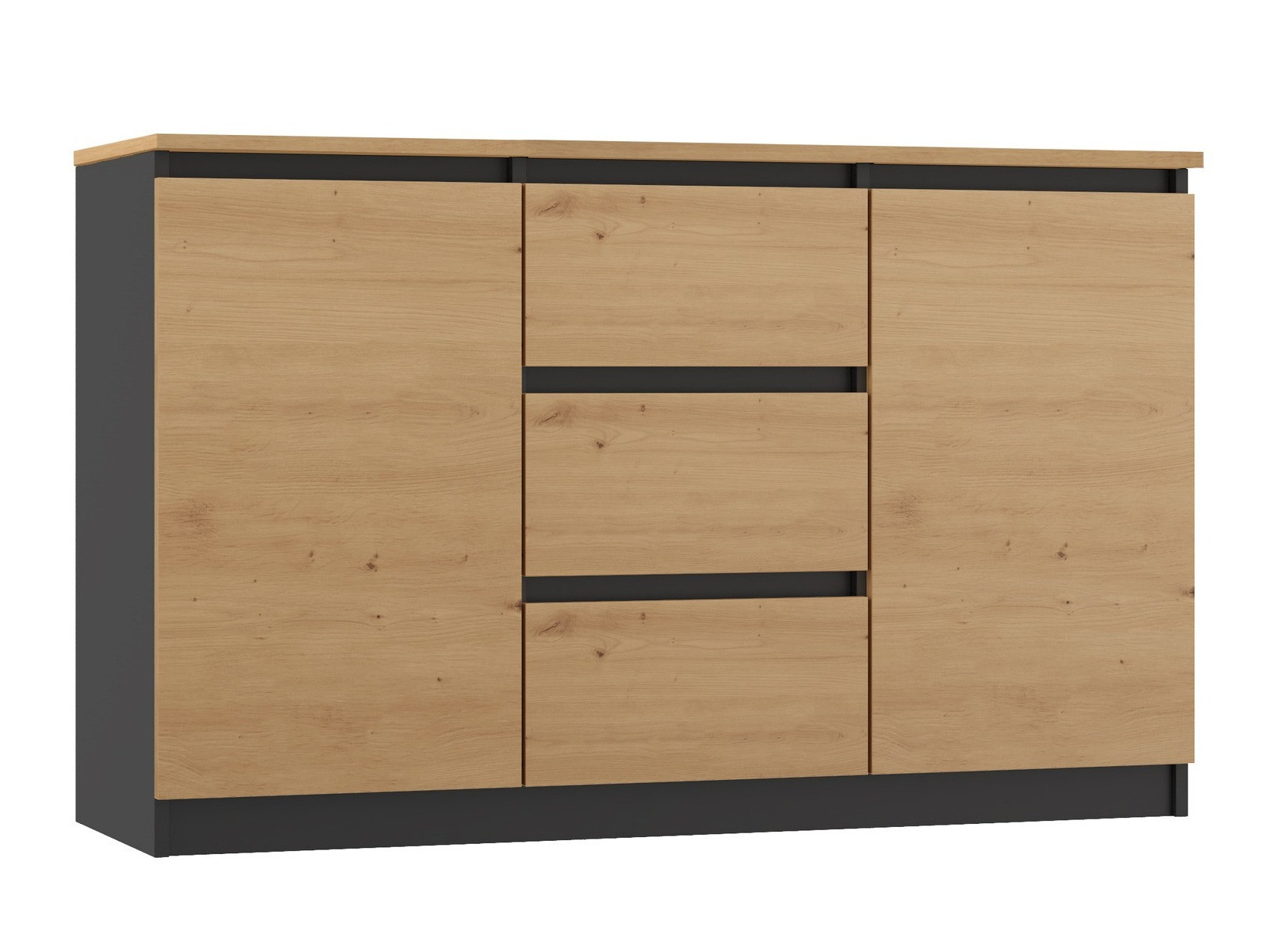 Chest of drawers Elbvelu 112 (Artisan oak + Anthracite)