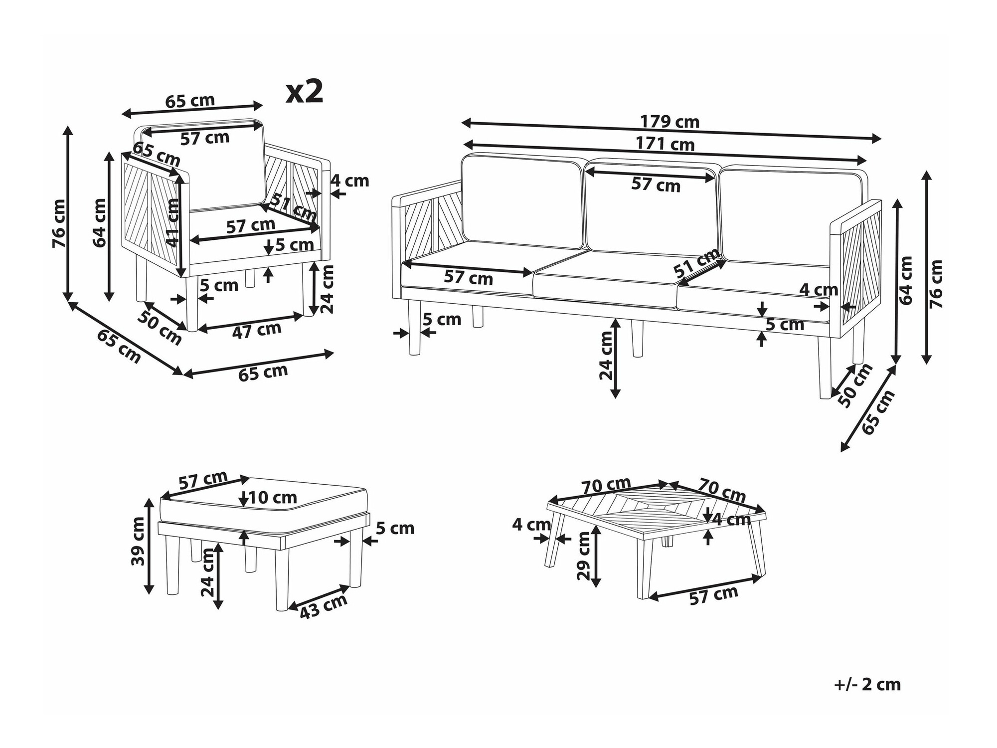 Outdoor furniture set Camenou 114