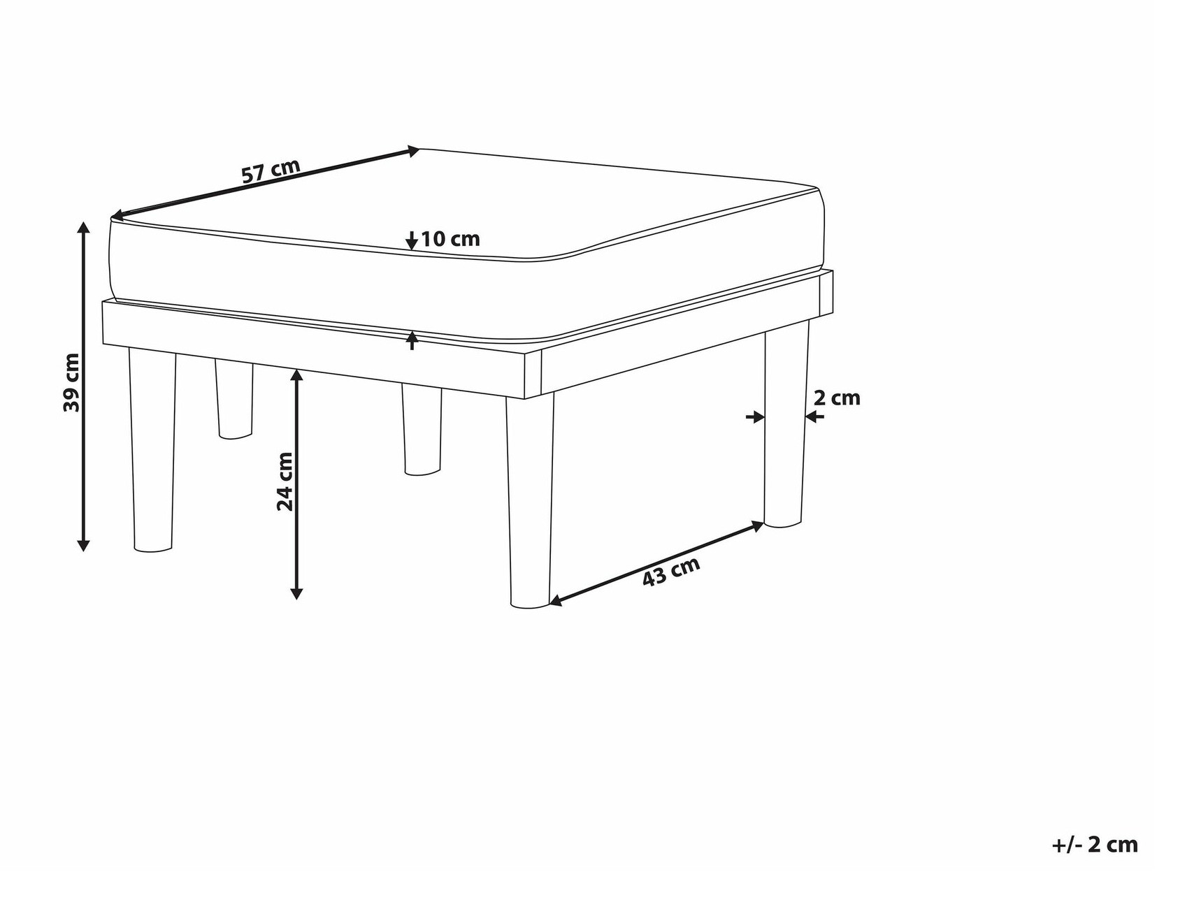 Outdoor ottoman Camenou 101