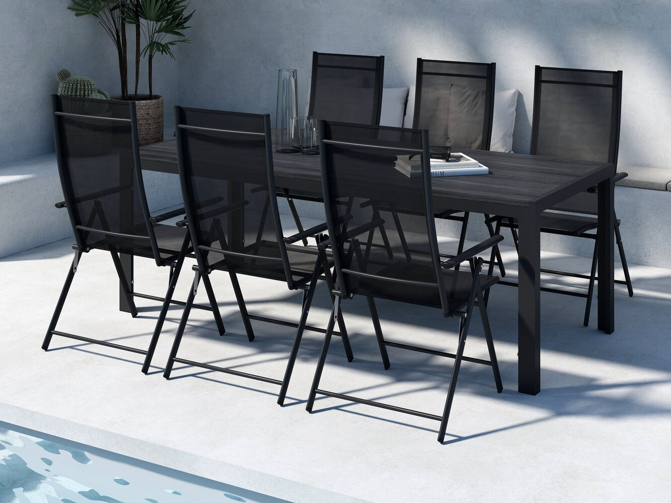 Outdoor table Dallas 4835 (Black)