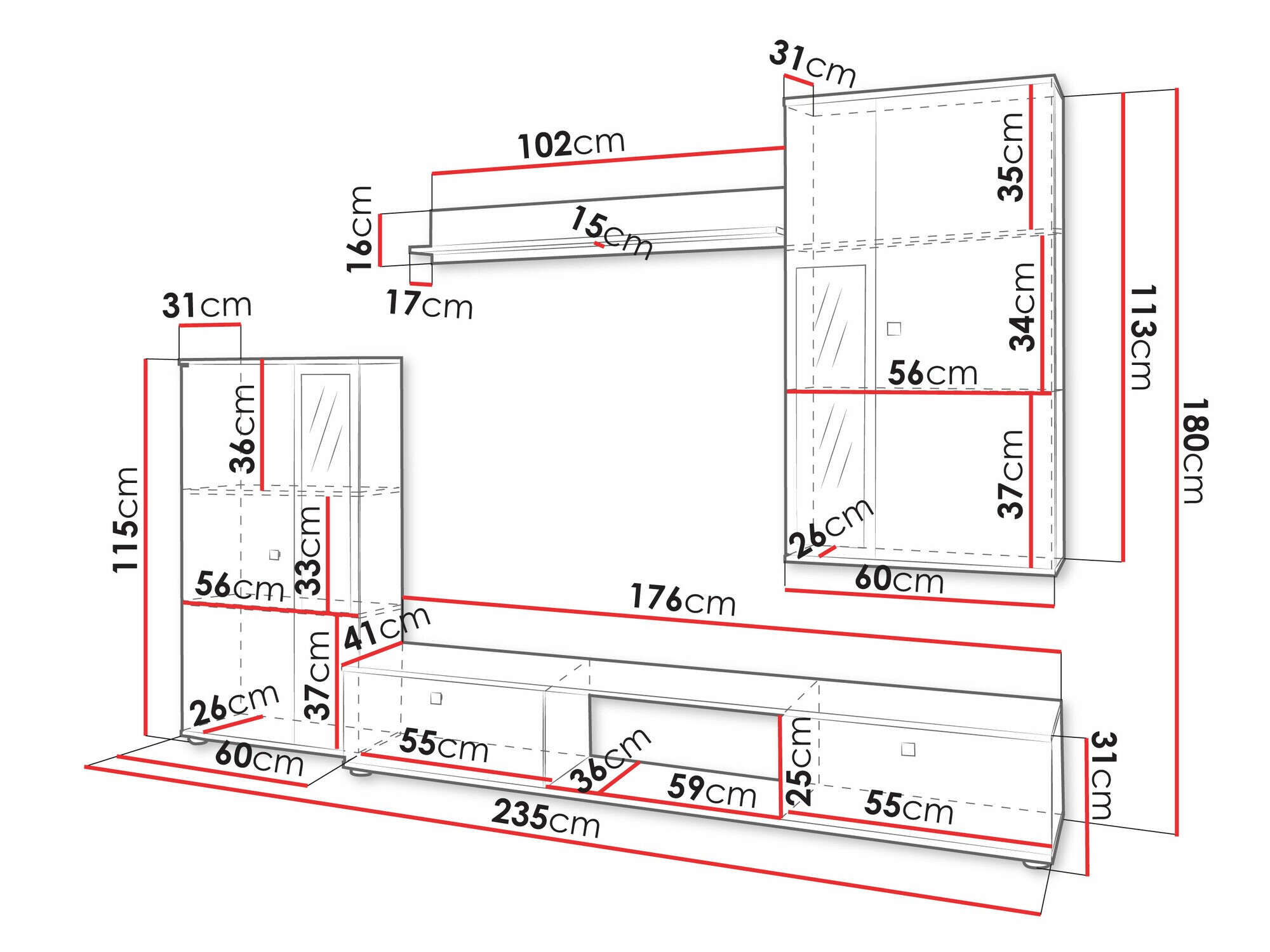 Σετ επίπλων σαλονιού Studio