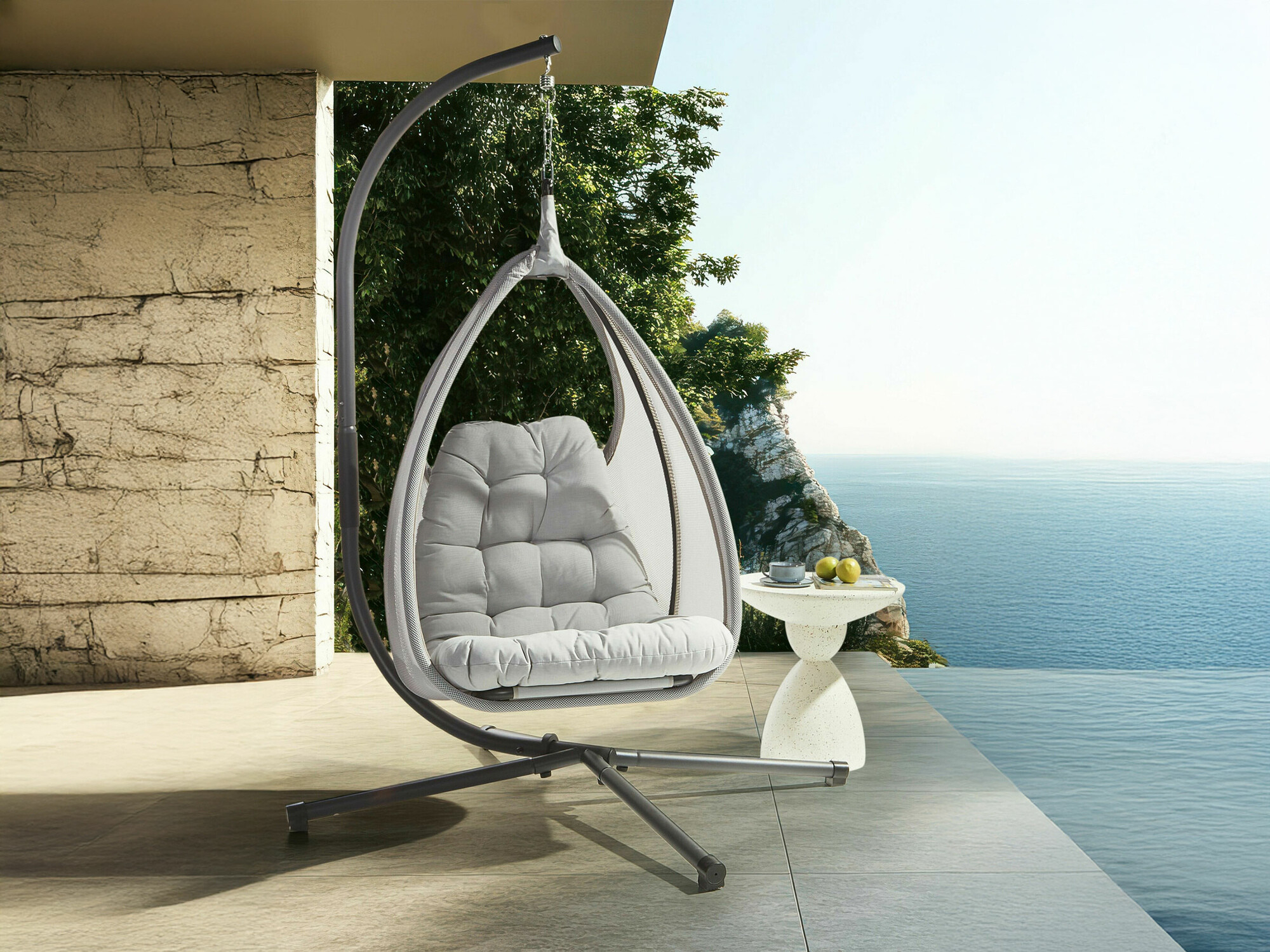 Hanging chair Berwyn 2669 (Light grey)