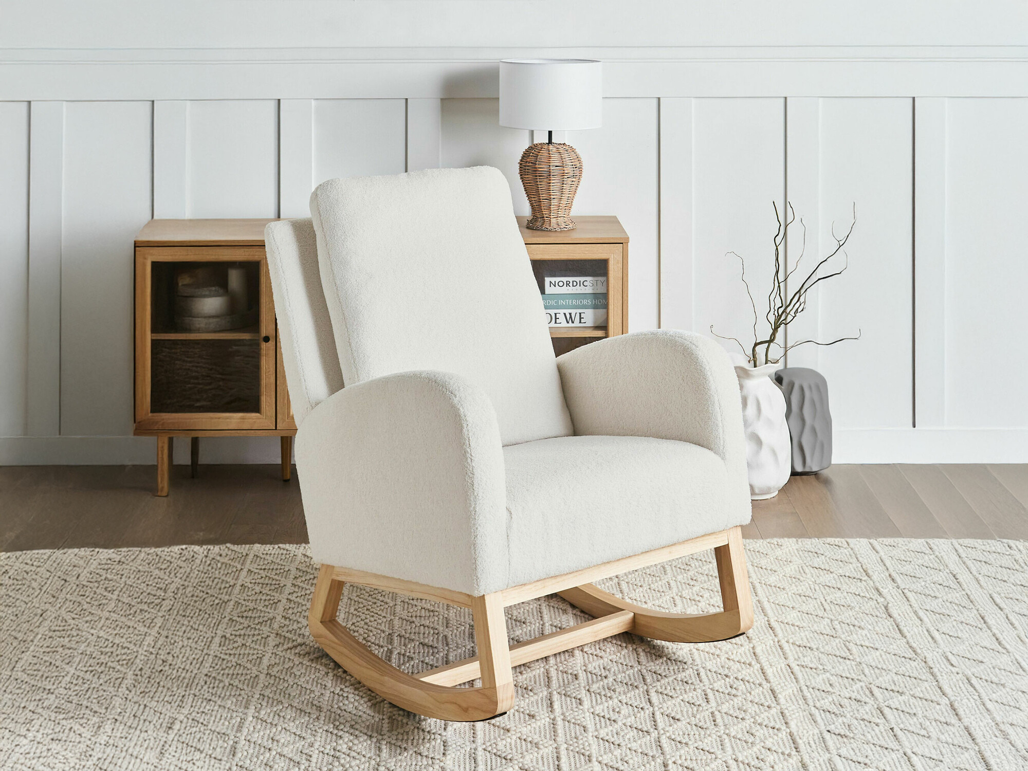 Κουνιστή καρέκλα Berwyn 2671 (Άσπρο)